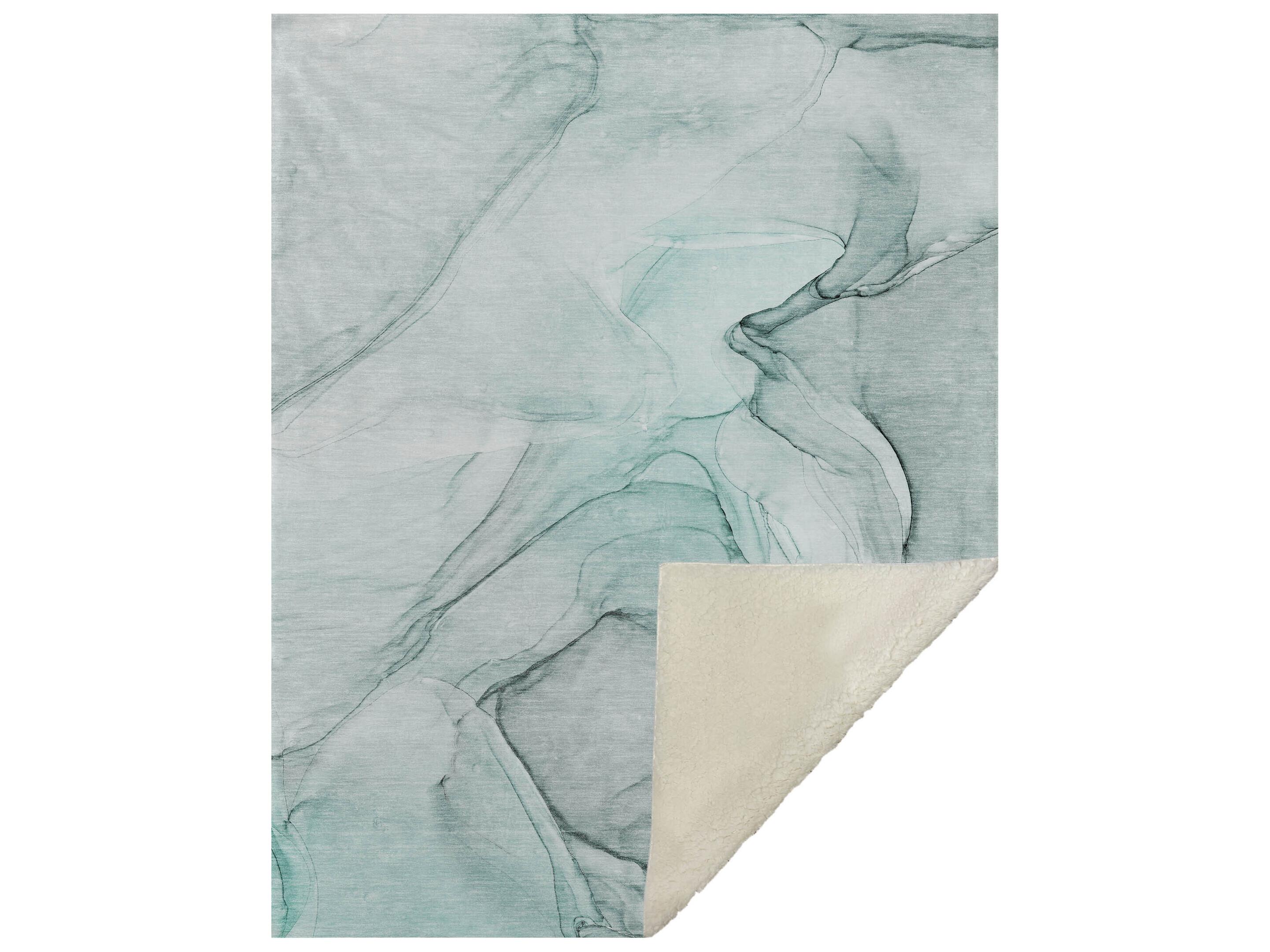 Dalyn Sherpa Teal Polyester Throw