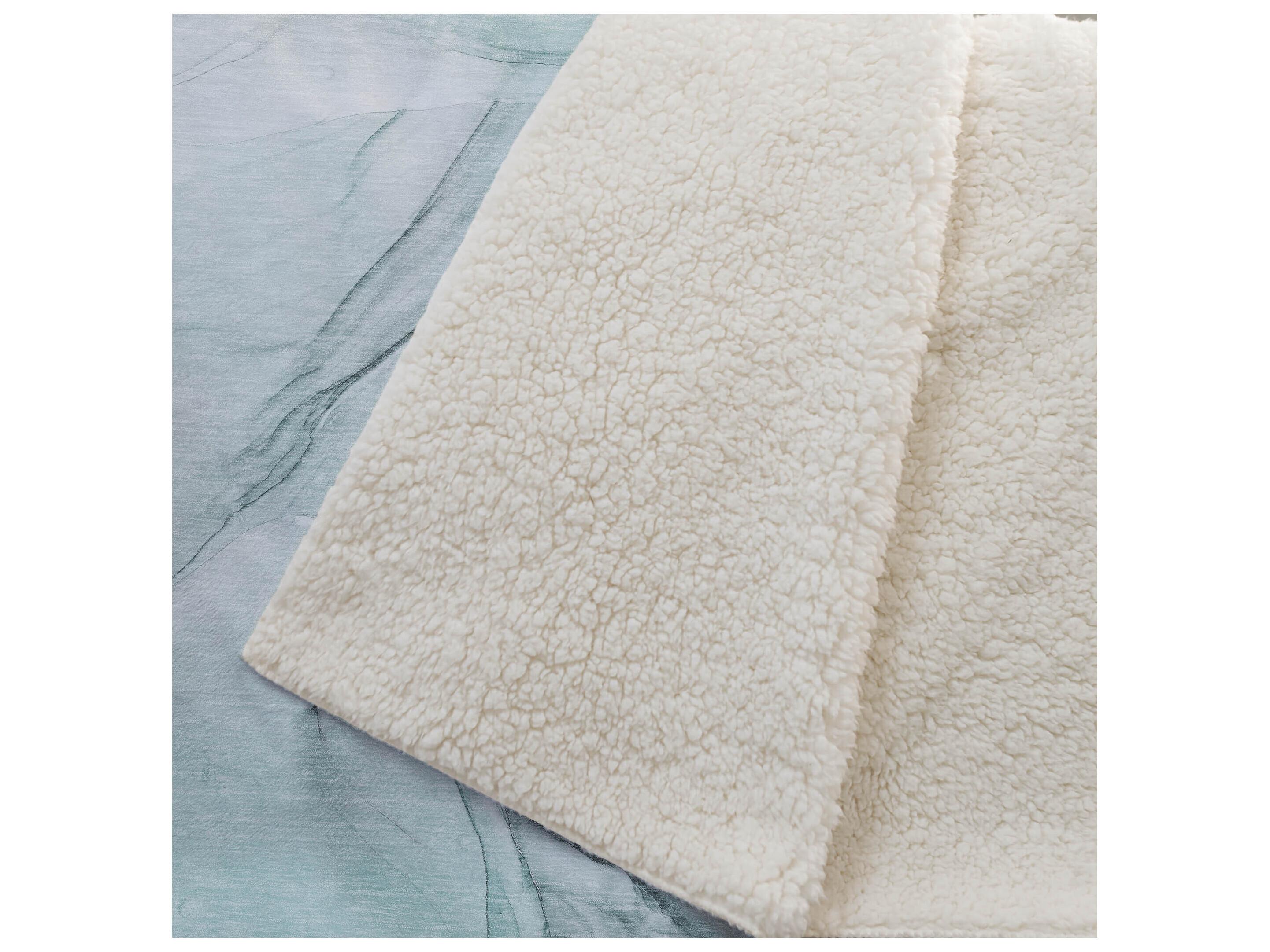 Dalyn Sherpa Teal Polyester Throw