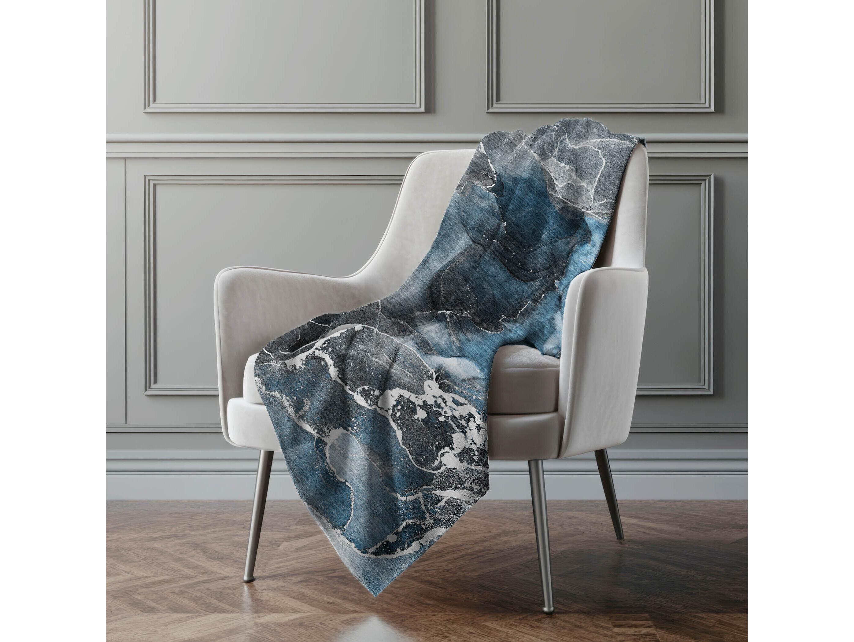 Dalyn Sherpa Blue Polyester Throw