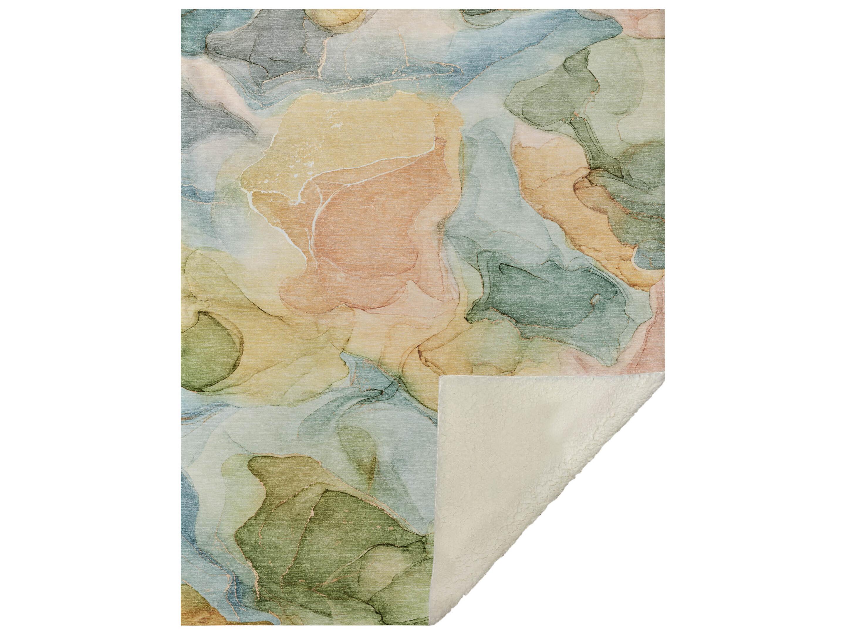 Dalyn Sherpa Blue Polyester Throw