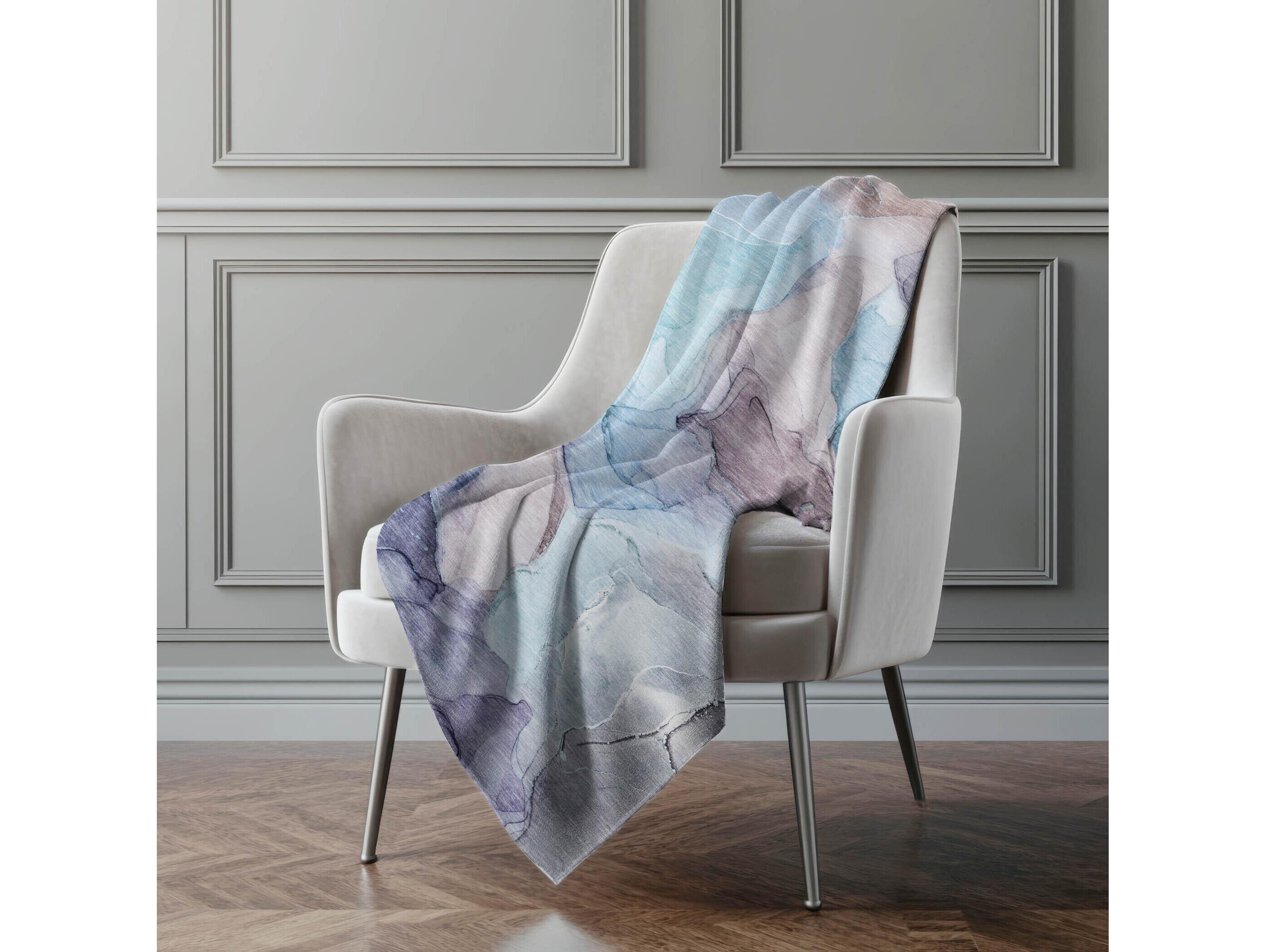 Dalyn Sherpa Blue Polyester Throw