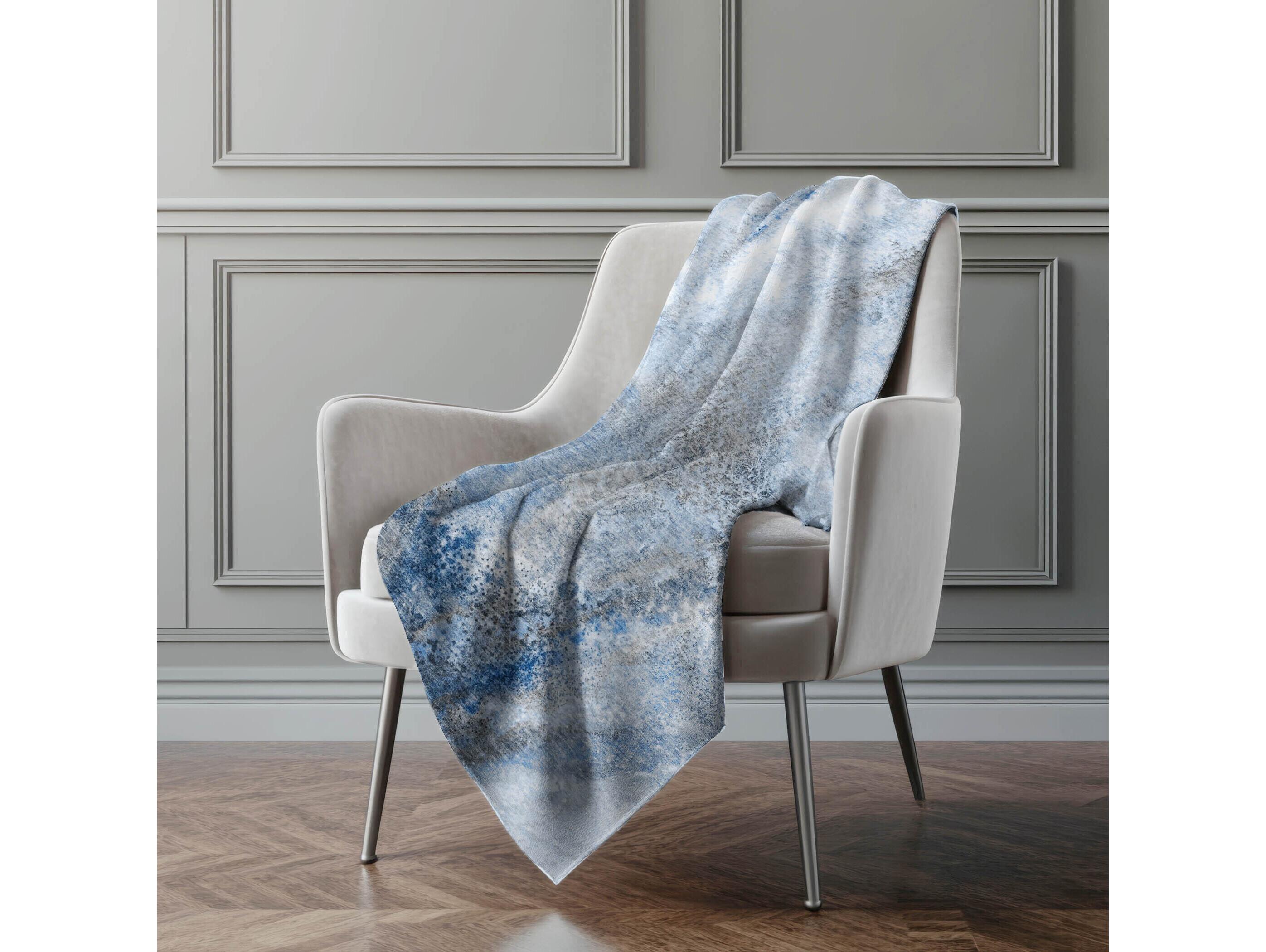 Dalyn Sherpa Blue Polyester Throw