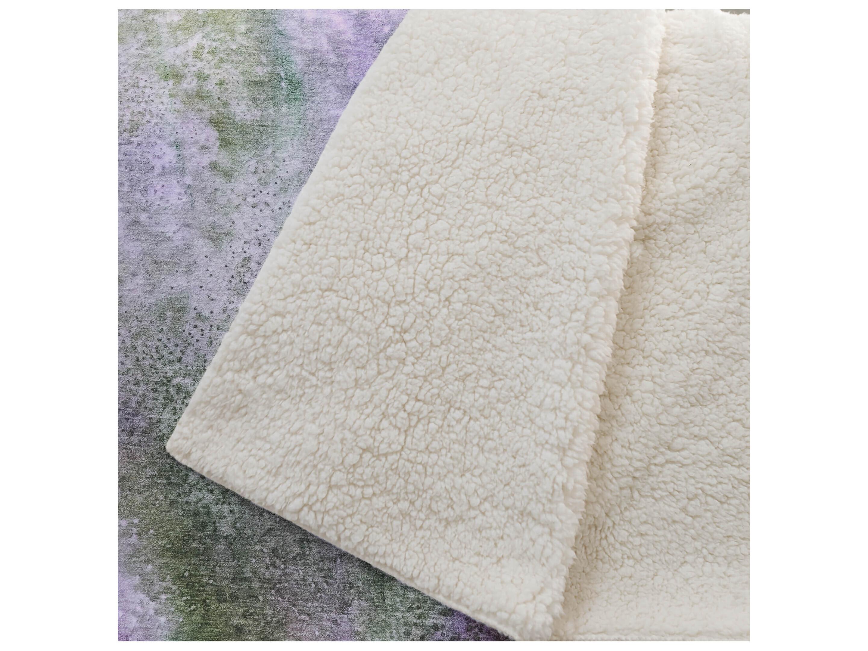 Dalyn Sherpa Purple Polyester Throw