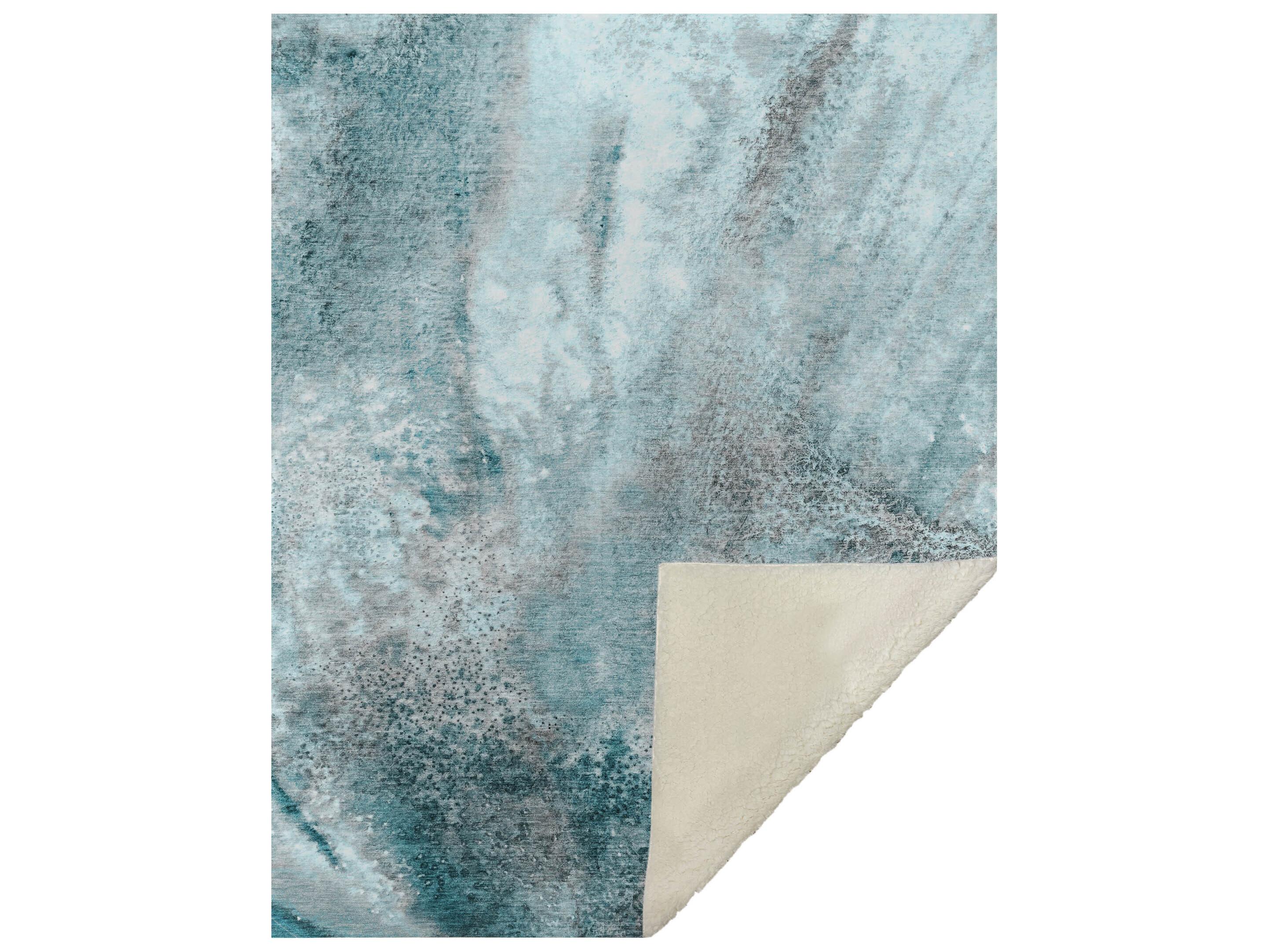 Dalyn Sherpa Teal Polyester Throw