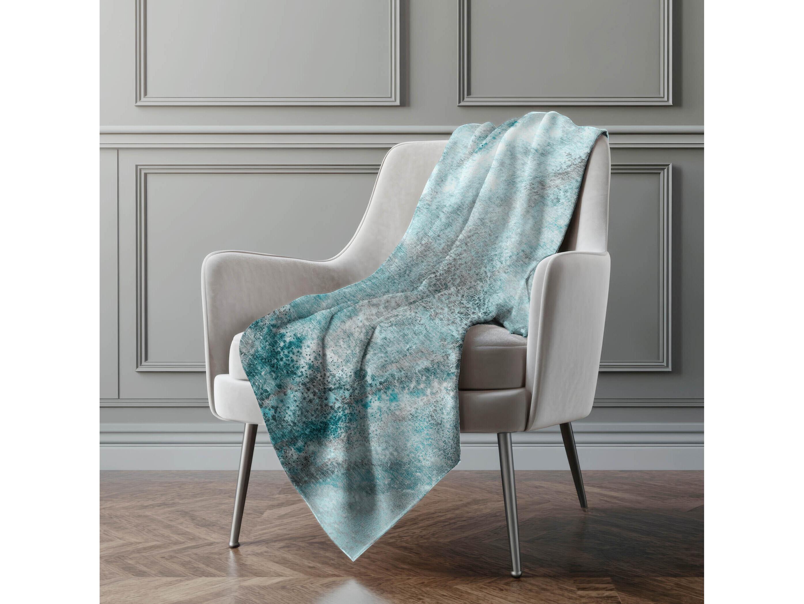 Dalyn Sherpa Teal Polyester Throw