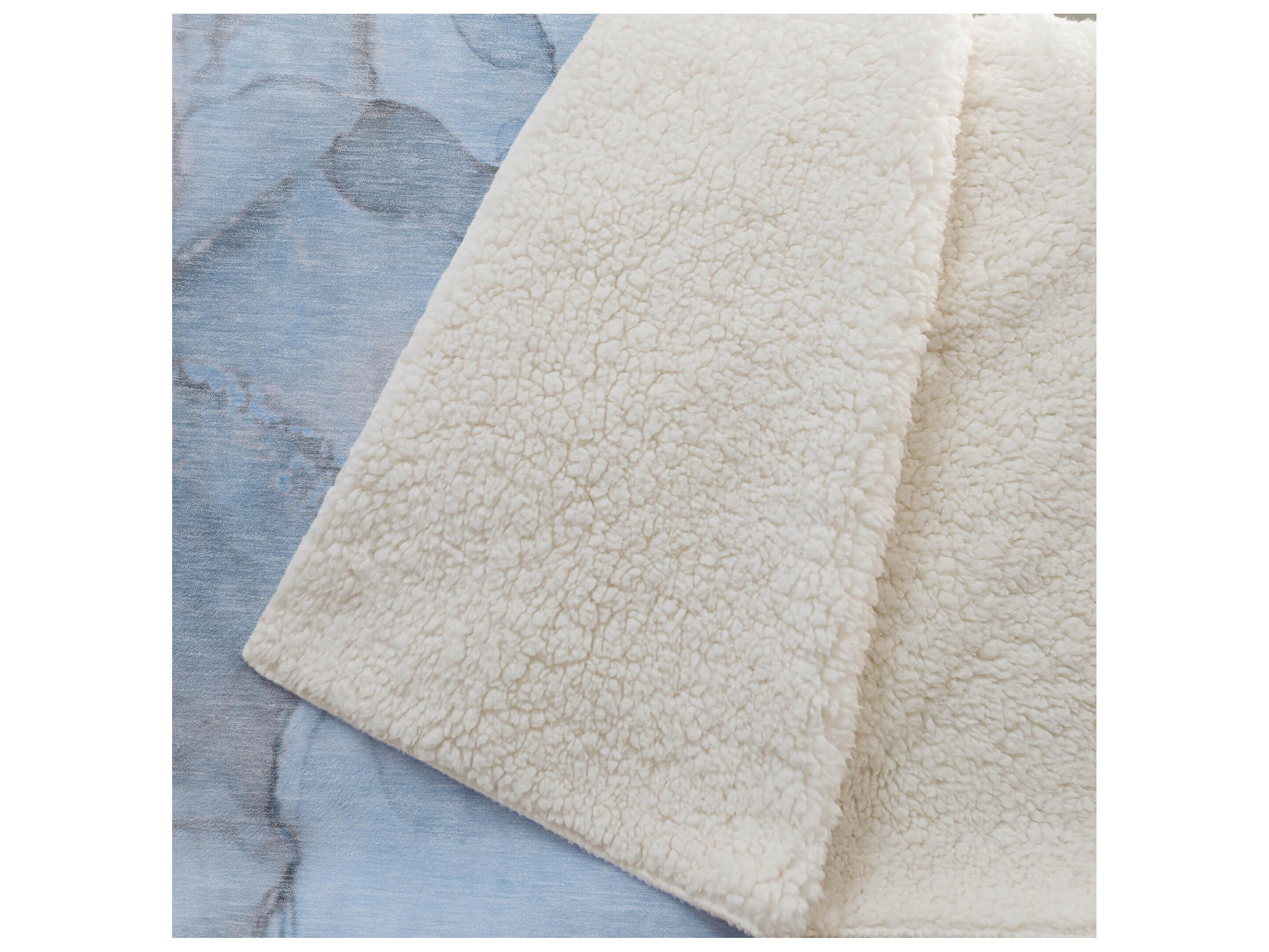 Dalyn Sherpa Blue Polyester Throw