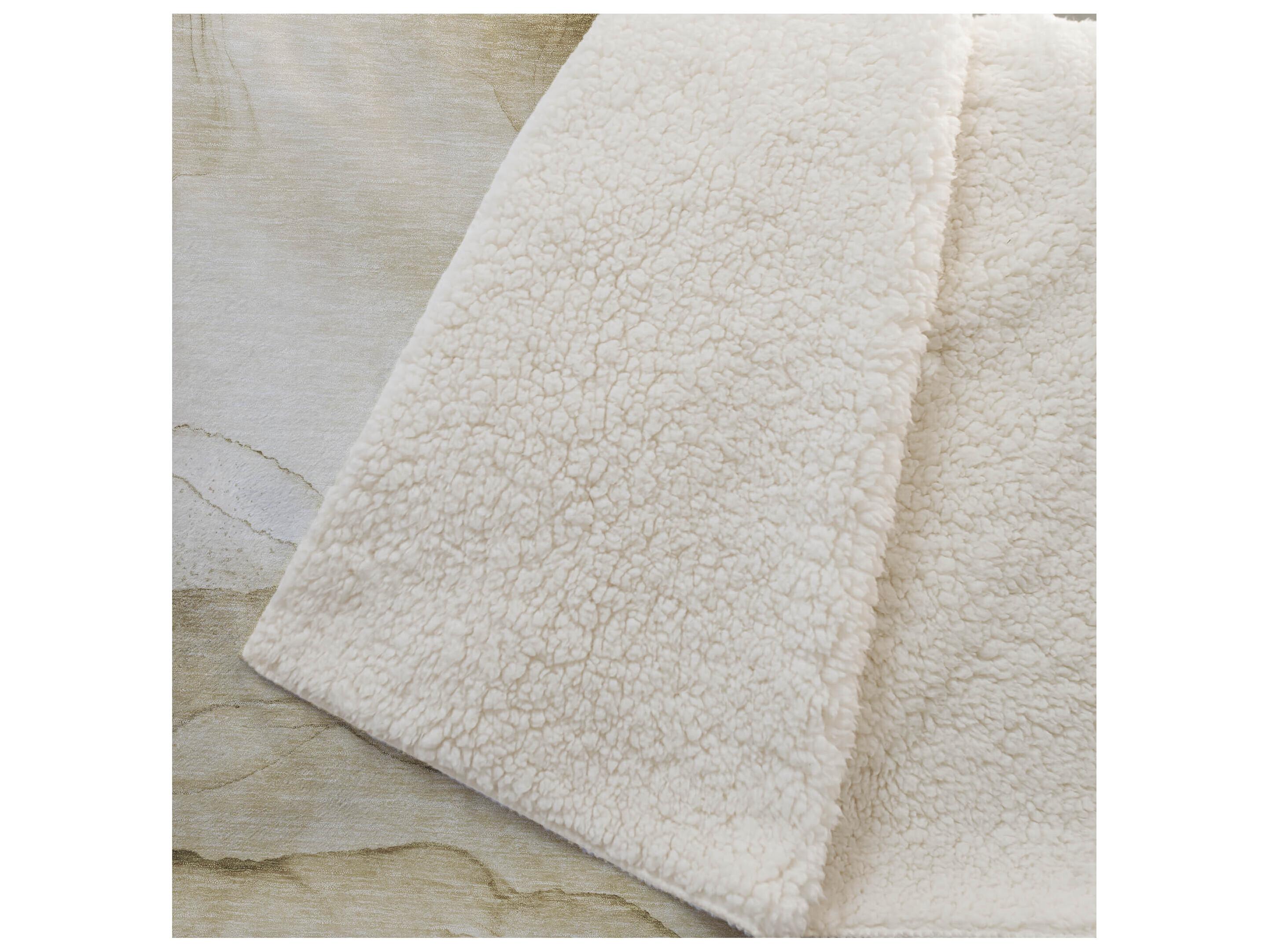 Dalyn Sherpa Brown Polyester Throw
