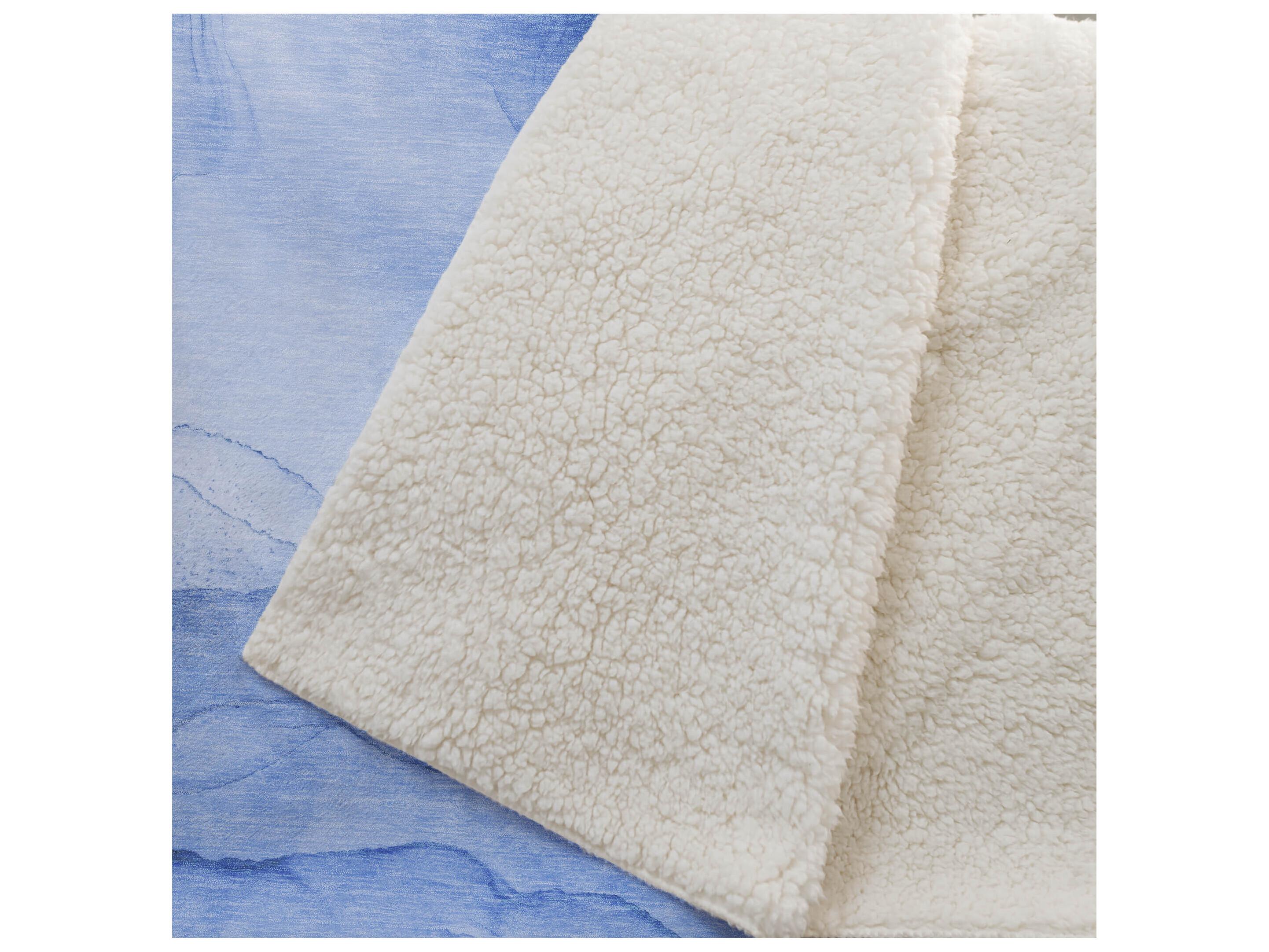 Dalyn Sherpa Blue Polyester Throw