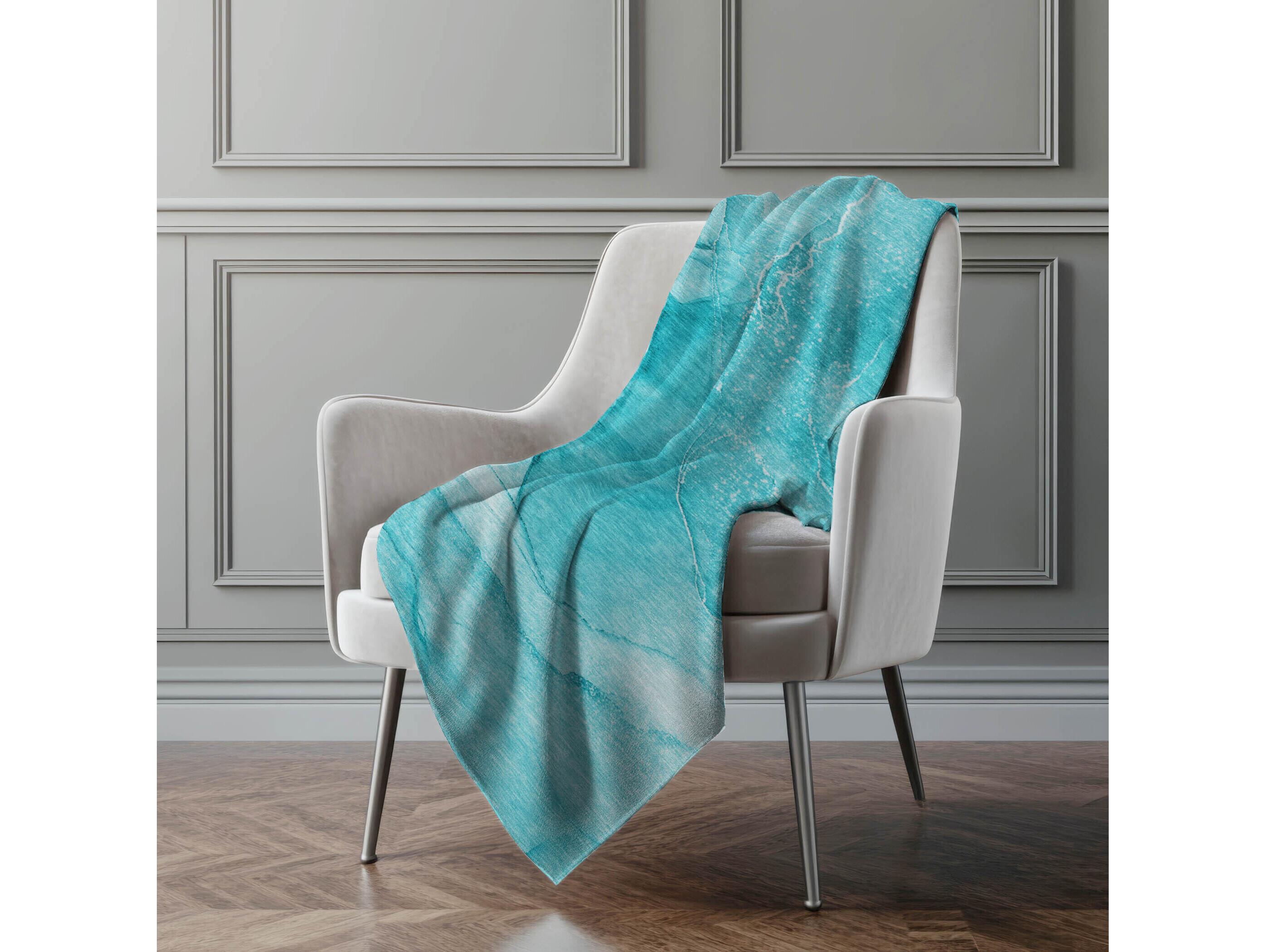 Dalyn Sherpa Teal Polyester Throw