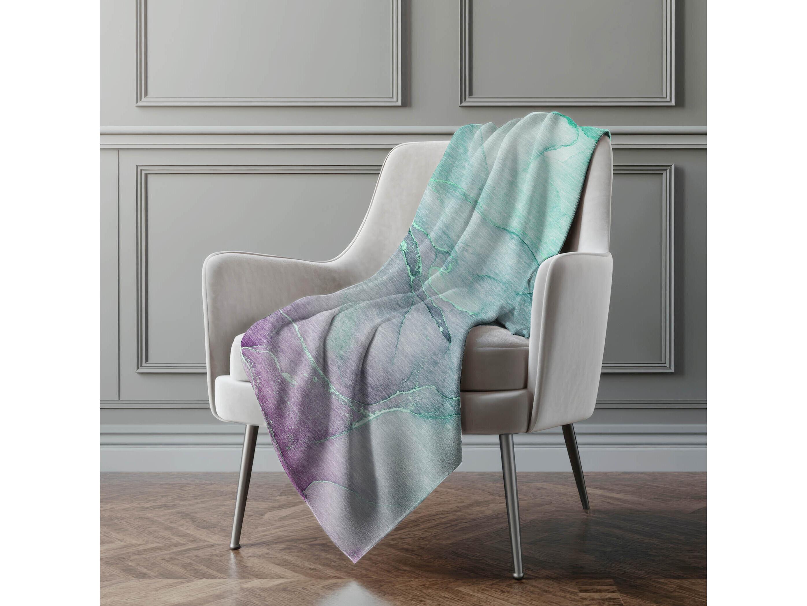 Dalyn Sherpa Green Polyester Throw