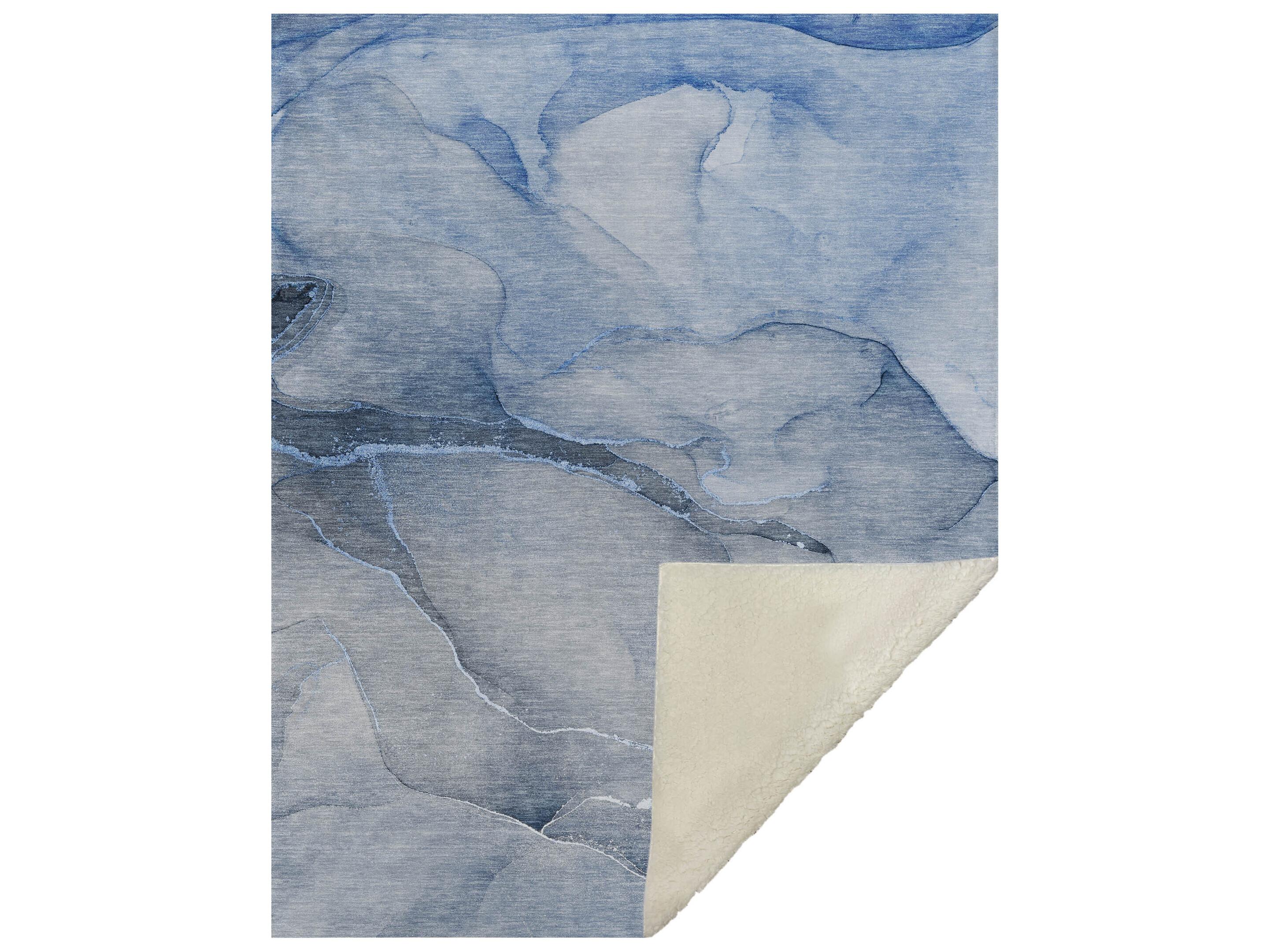 Dalyn Sherpa Blue Polyester Throw