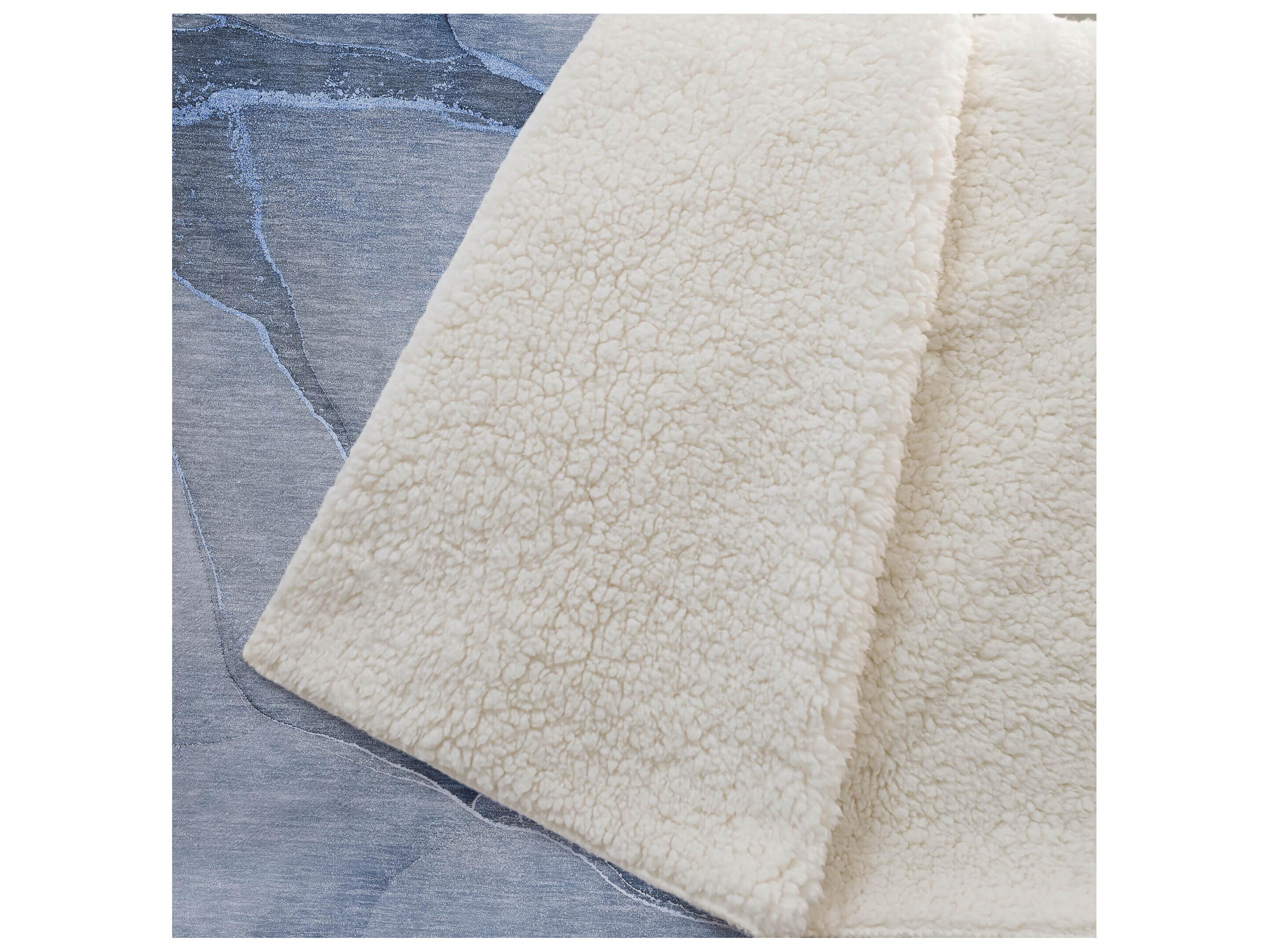 Dalyn Sherpa Blue Polyester Throw