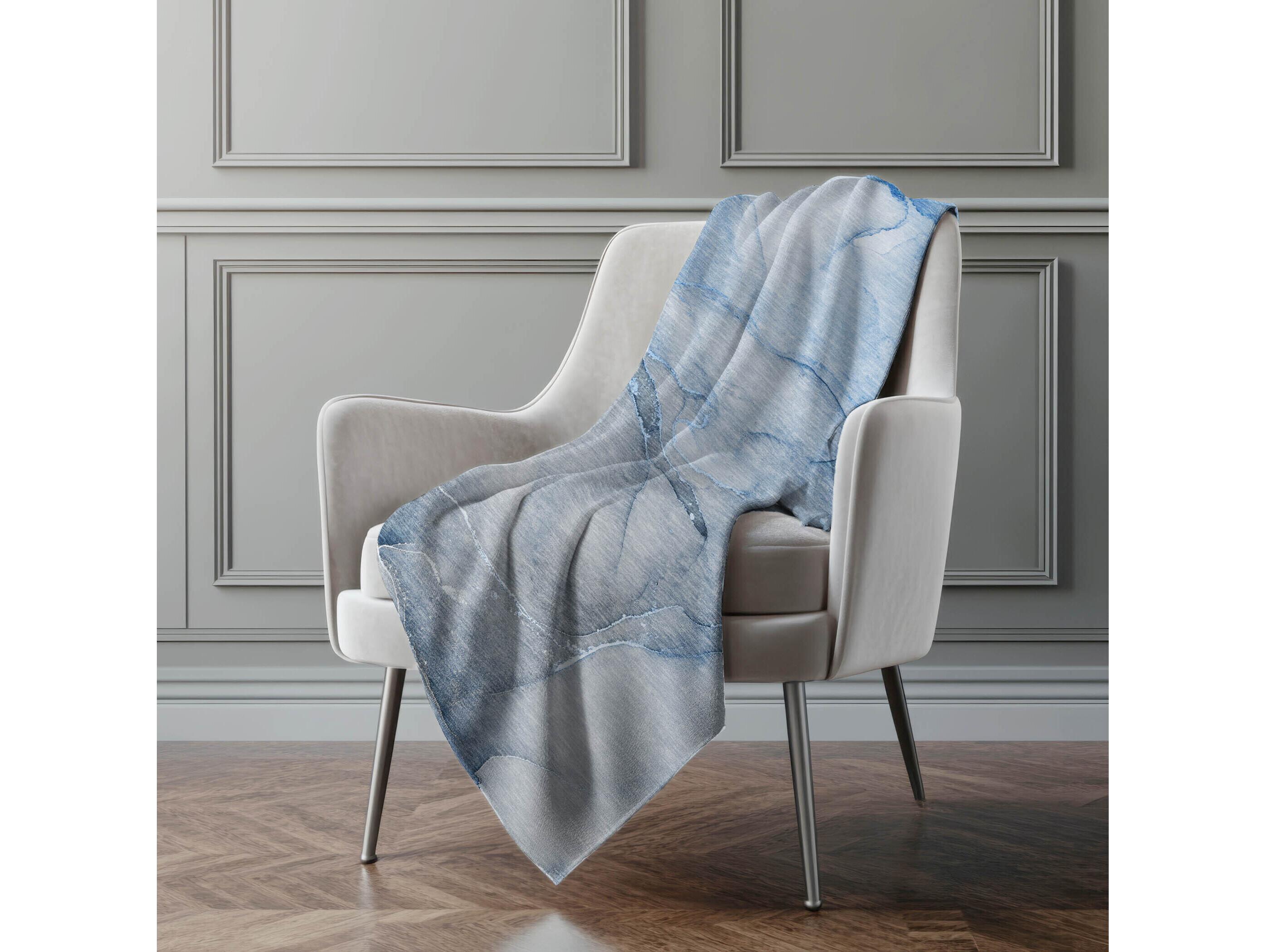 Dalyn Sherpa Blue Polyester Throw