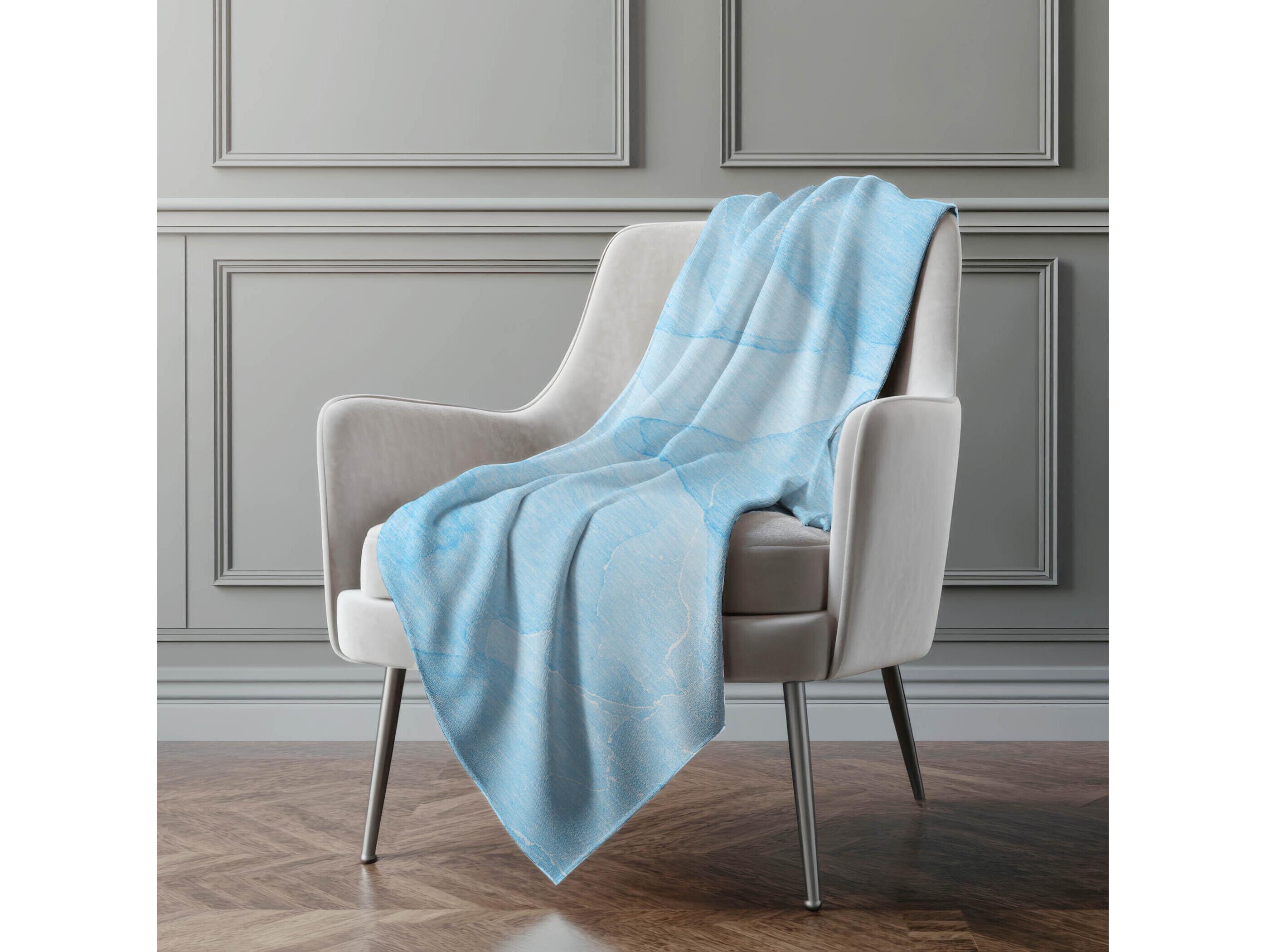 Dalyn Sherpa Blue Polyester Throw