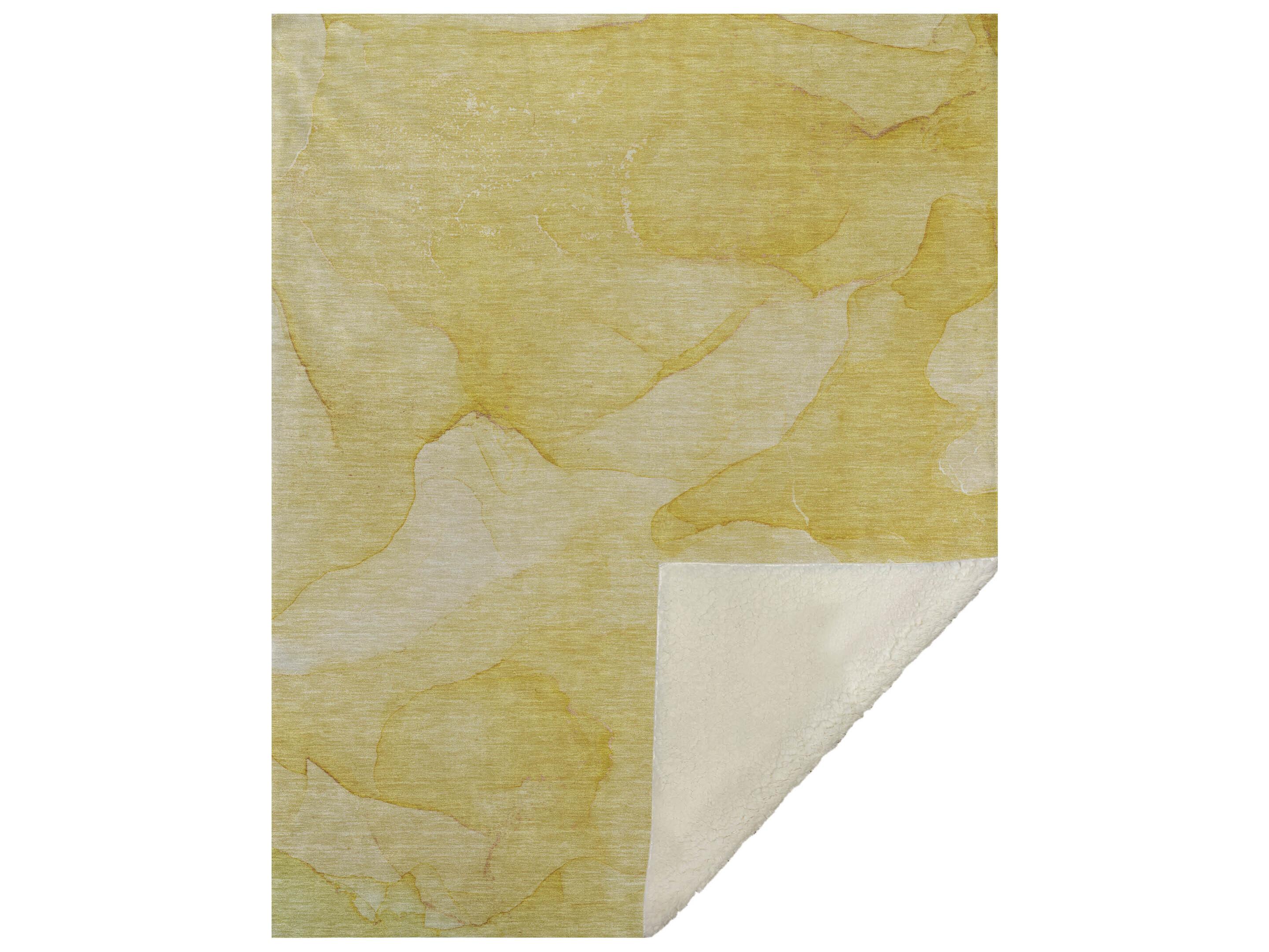 Dalyn Sherpa Gold Polyester Throw