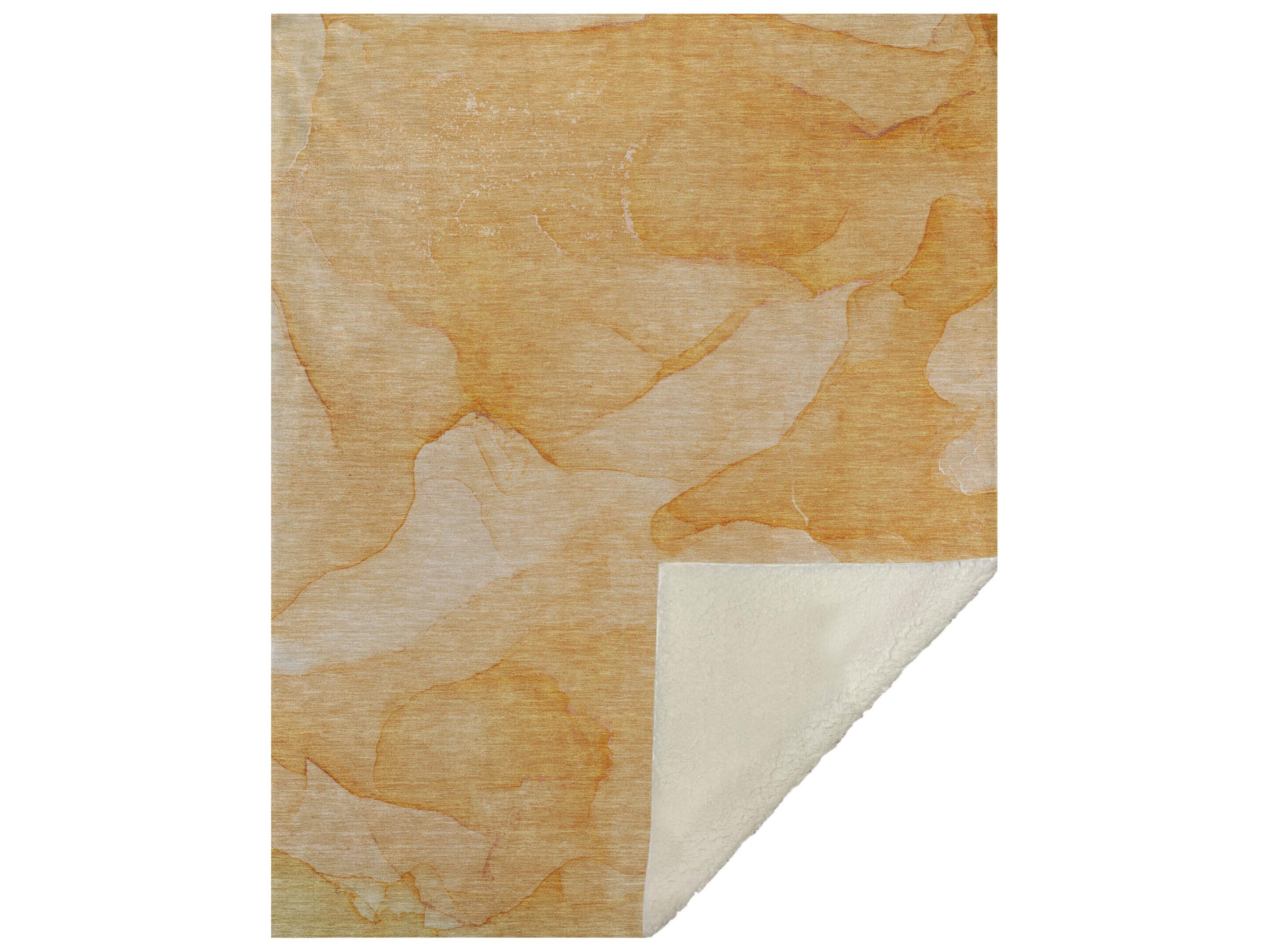 Dalyn Sherpa Orange Polyester Throw