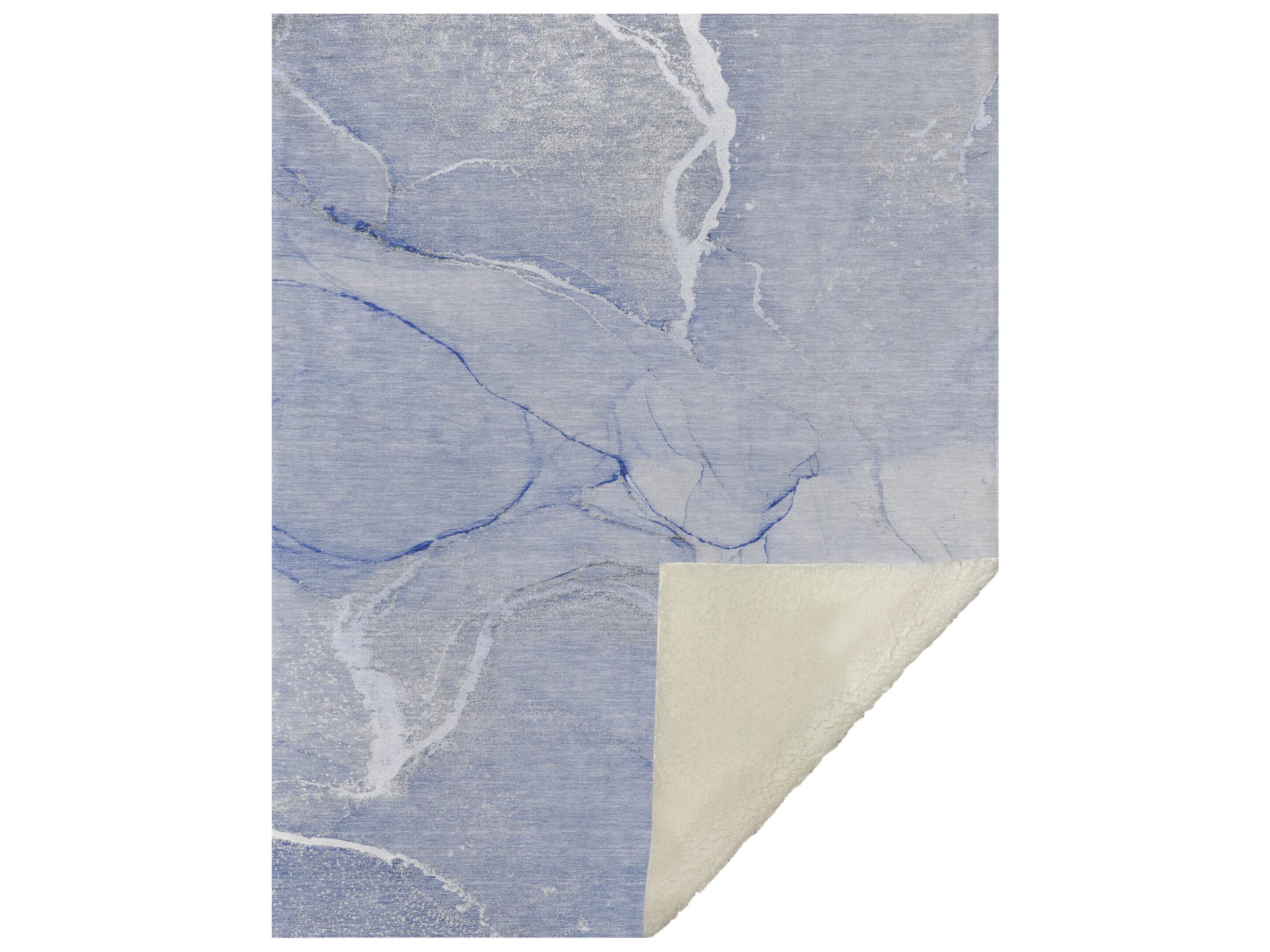 Dalyn Sherpa Blue Polyester Throw