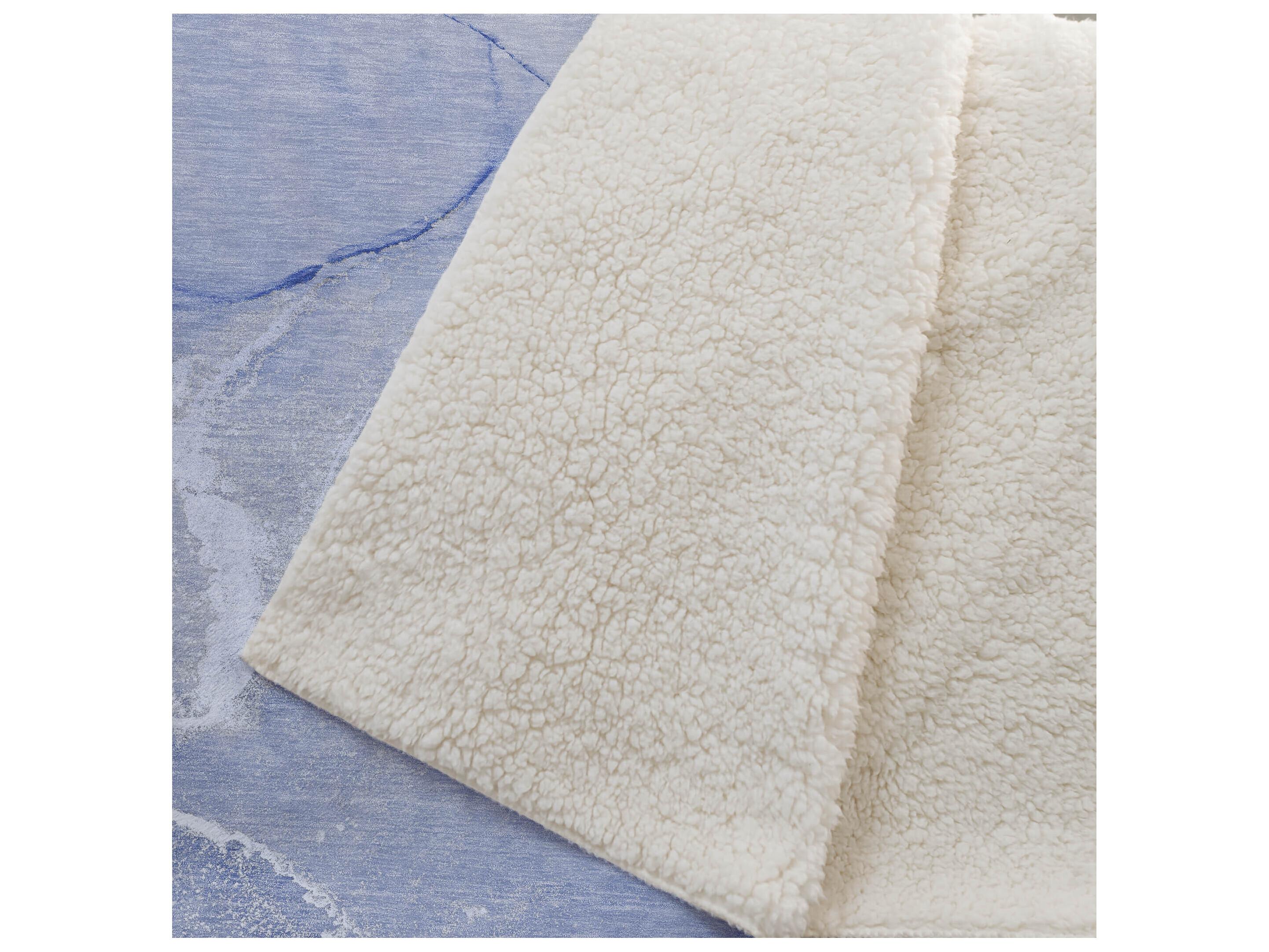 Dalyn Sherpa Blue Polyester Throw