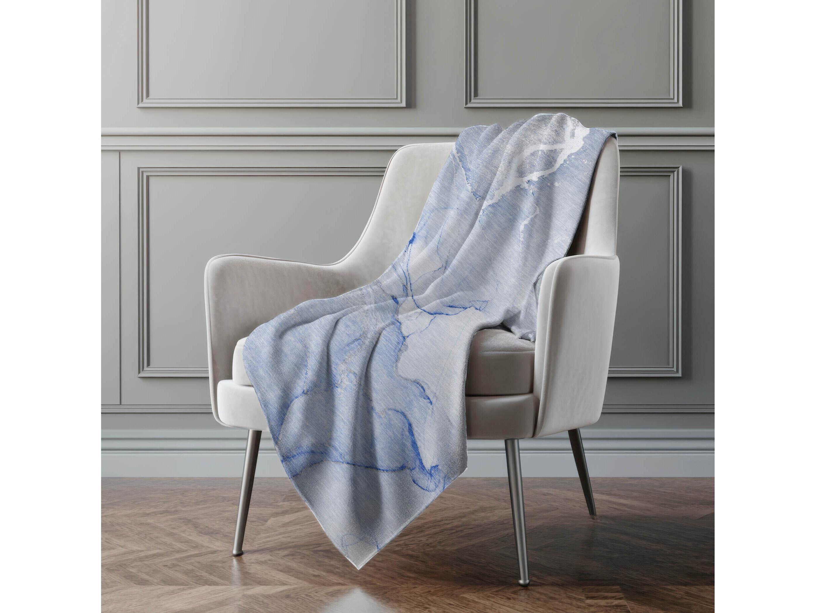 Dalyn Sherpa Blue Polyester Throw