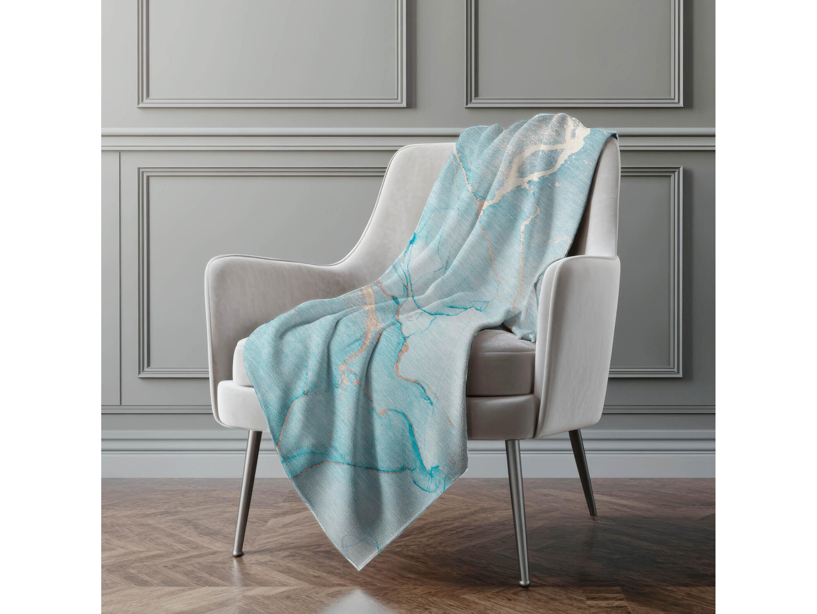 Dalyn Sherpa Teal Polyester Throw