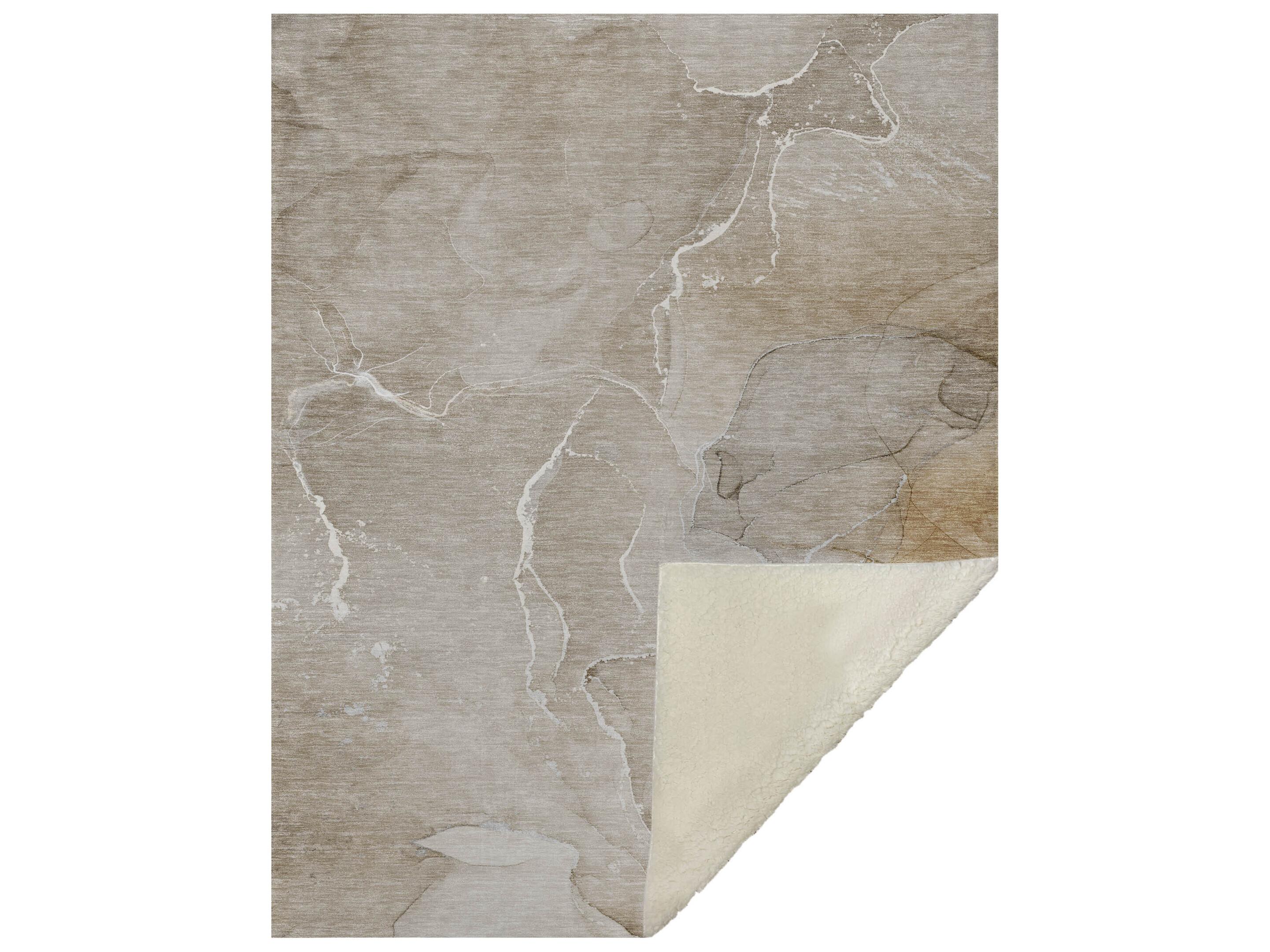 Dalyn Sherpa Brown Polyester Throw