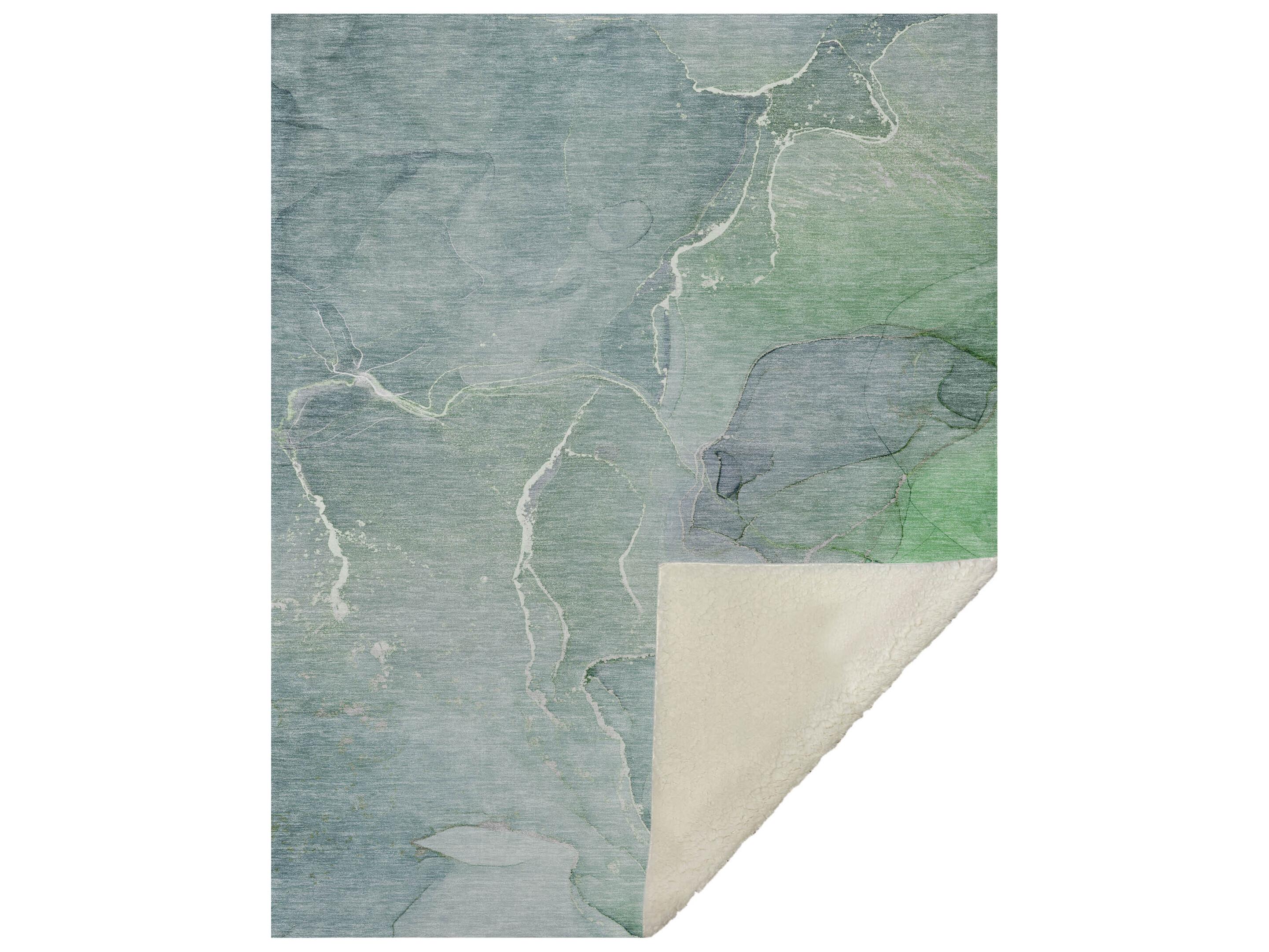 Dalyn Sherpa Teal Polyester Throw