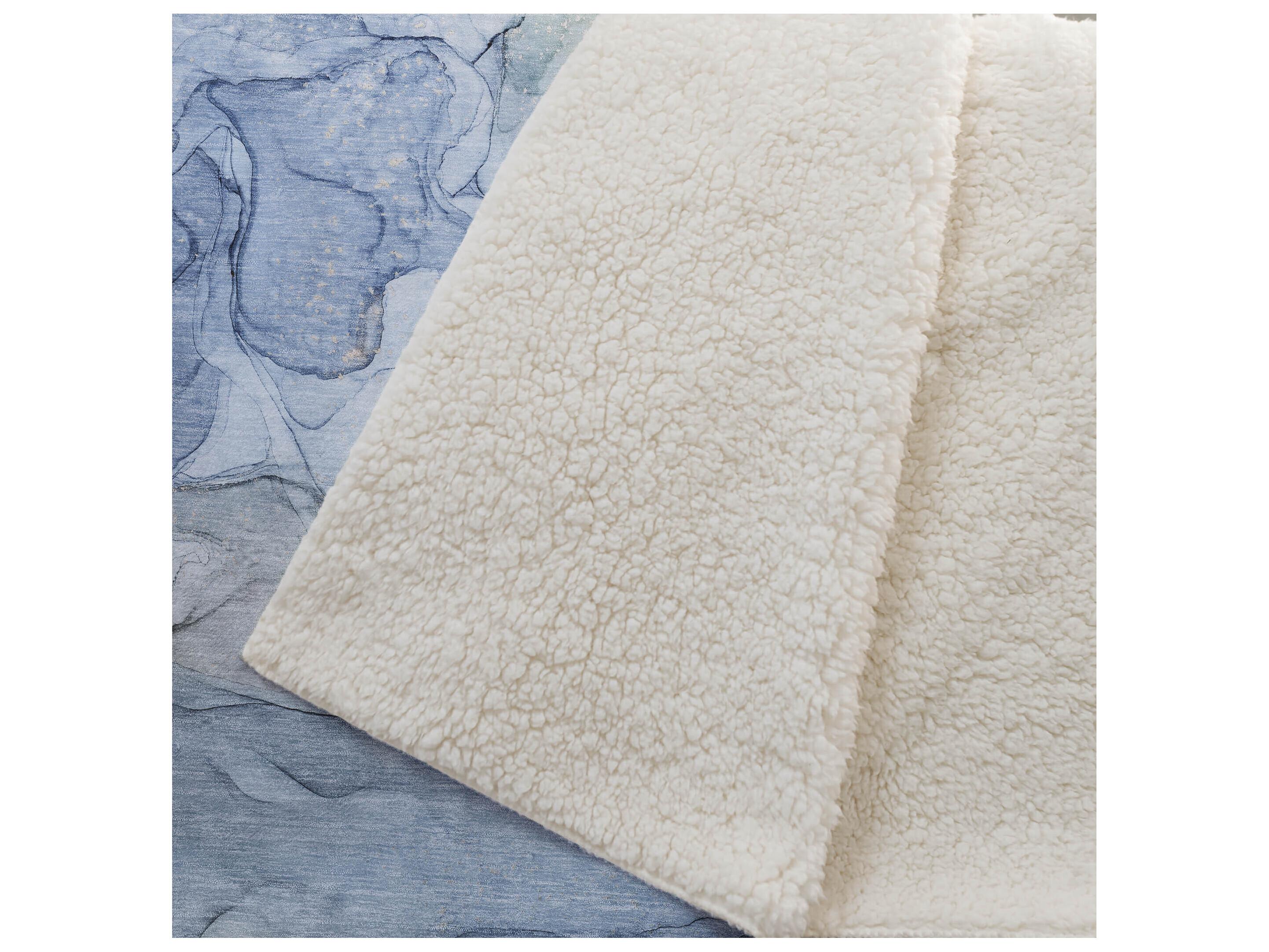 Dalyn Sherpa Blue Polyester Throw