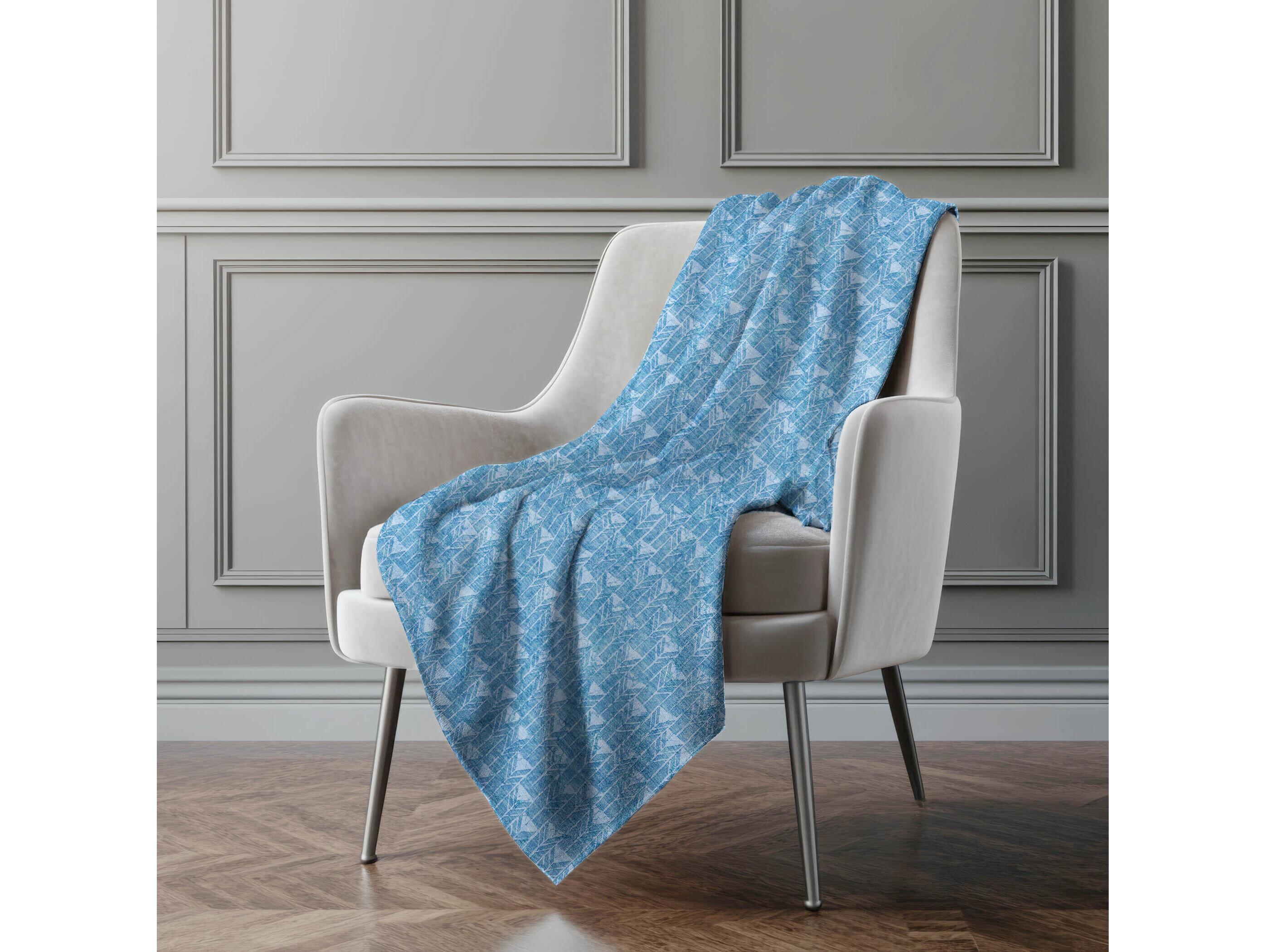 Dalyn Sherpa Blue Polyester Throw