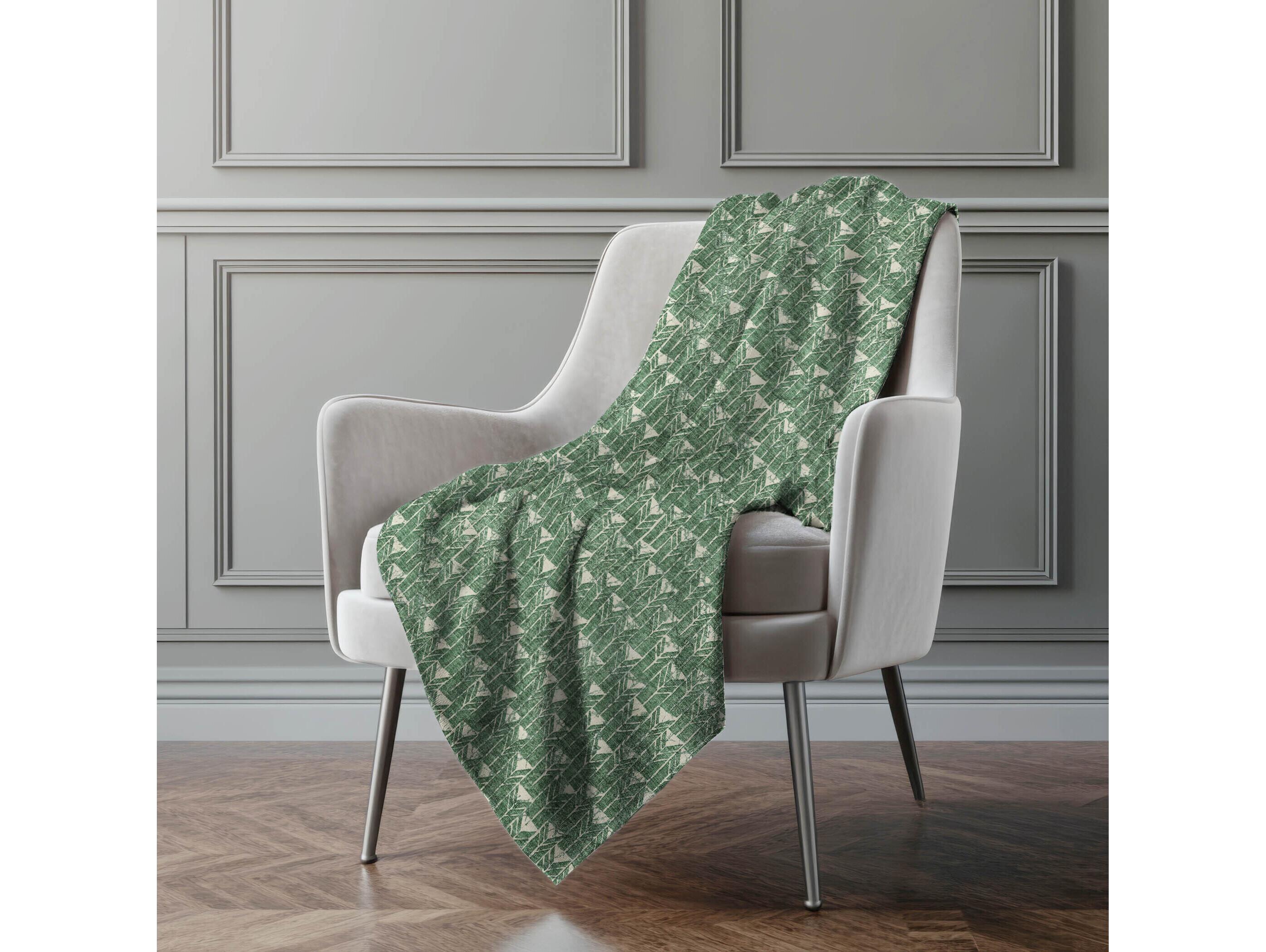 Dalyn Sherpa Green Polyester Throw