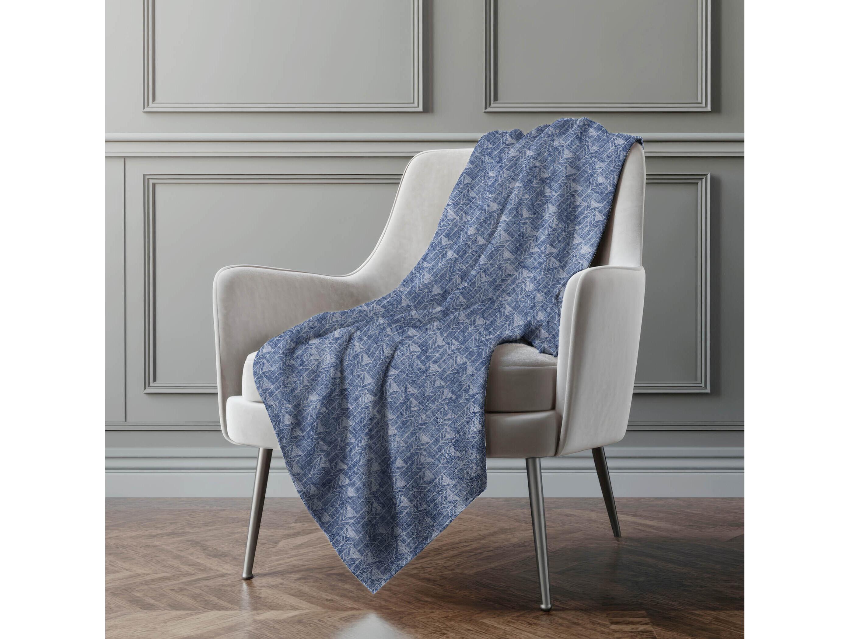Dalyn Sherpa Blue Polyester Throw