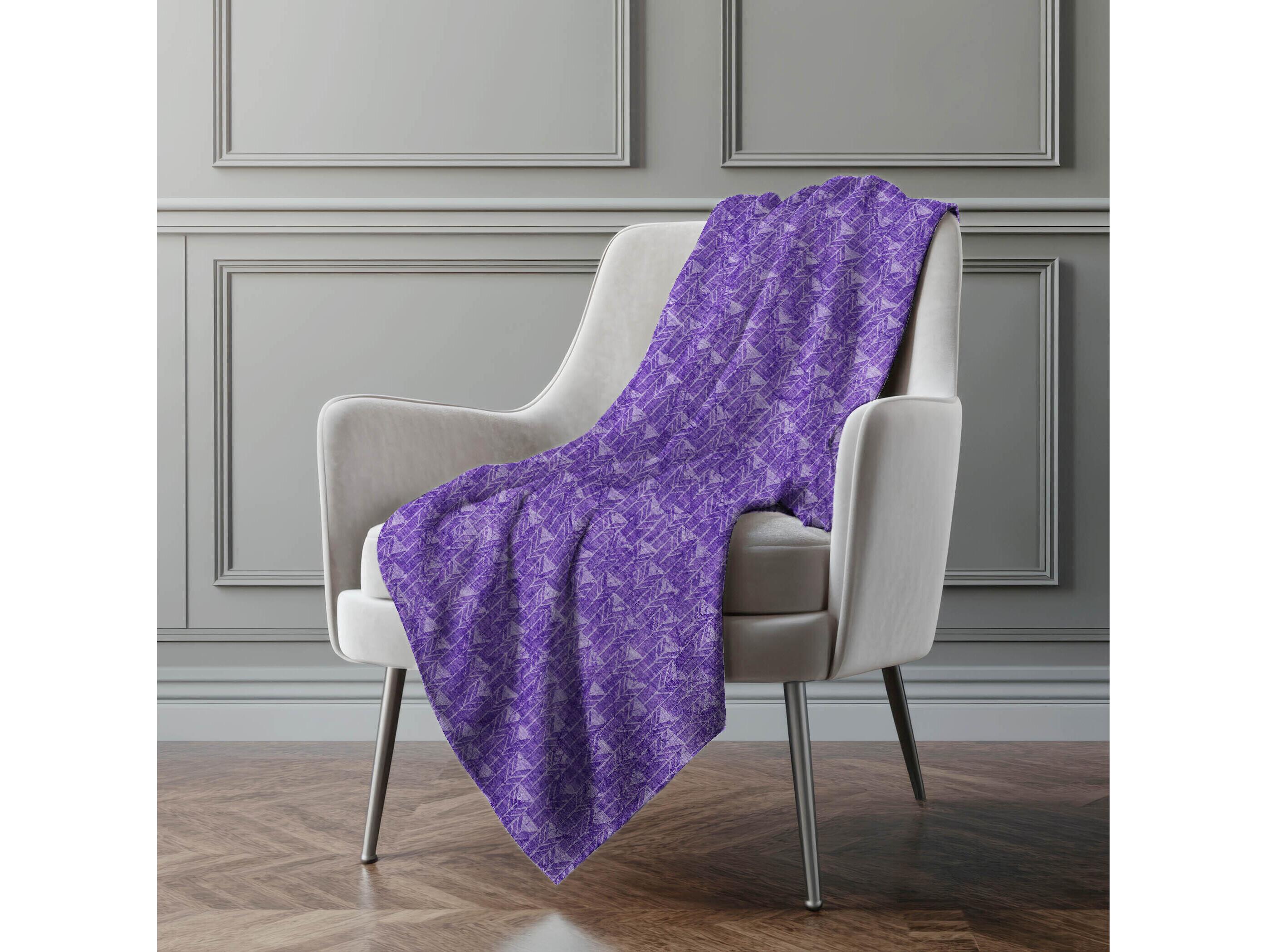Dalyn Sherpa Purple Polyester Throw