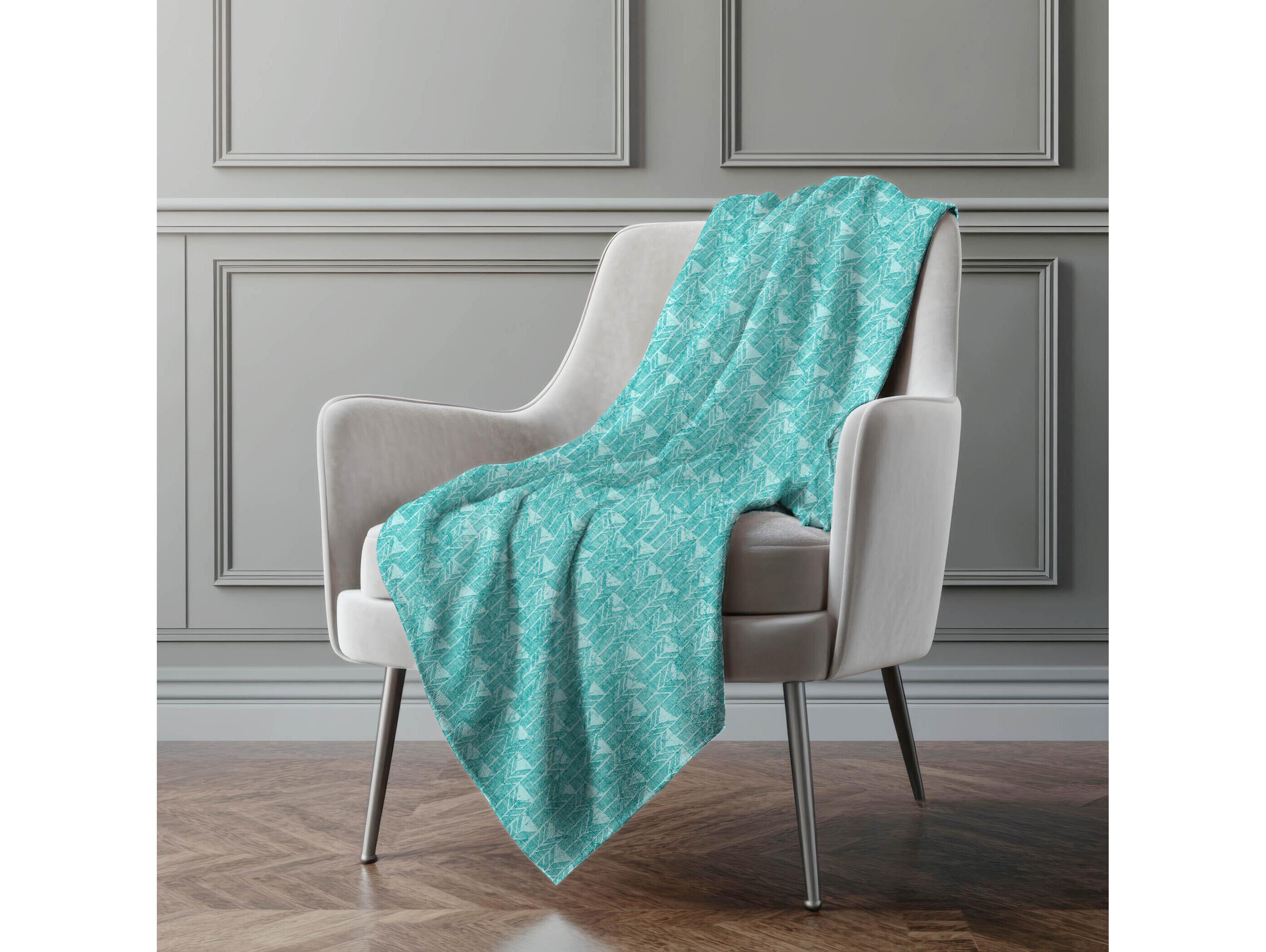 Dalyn Sherpa Teal Polyester Throw