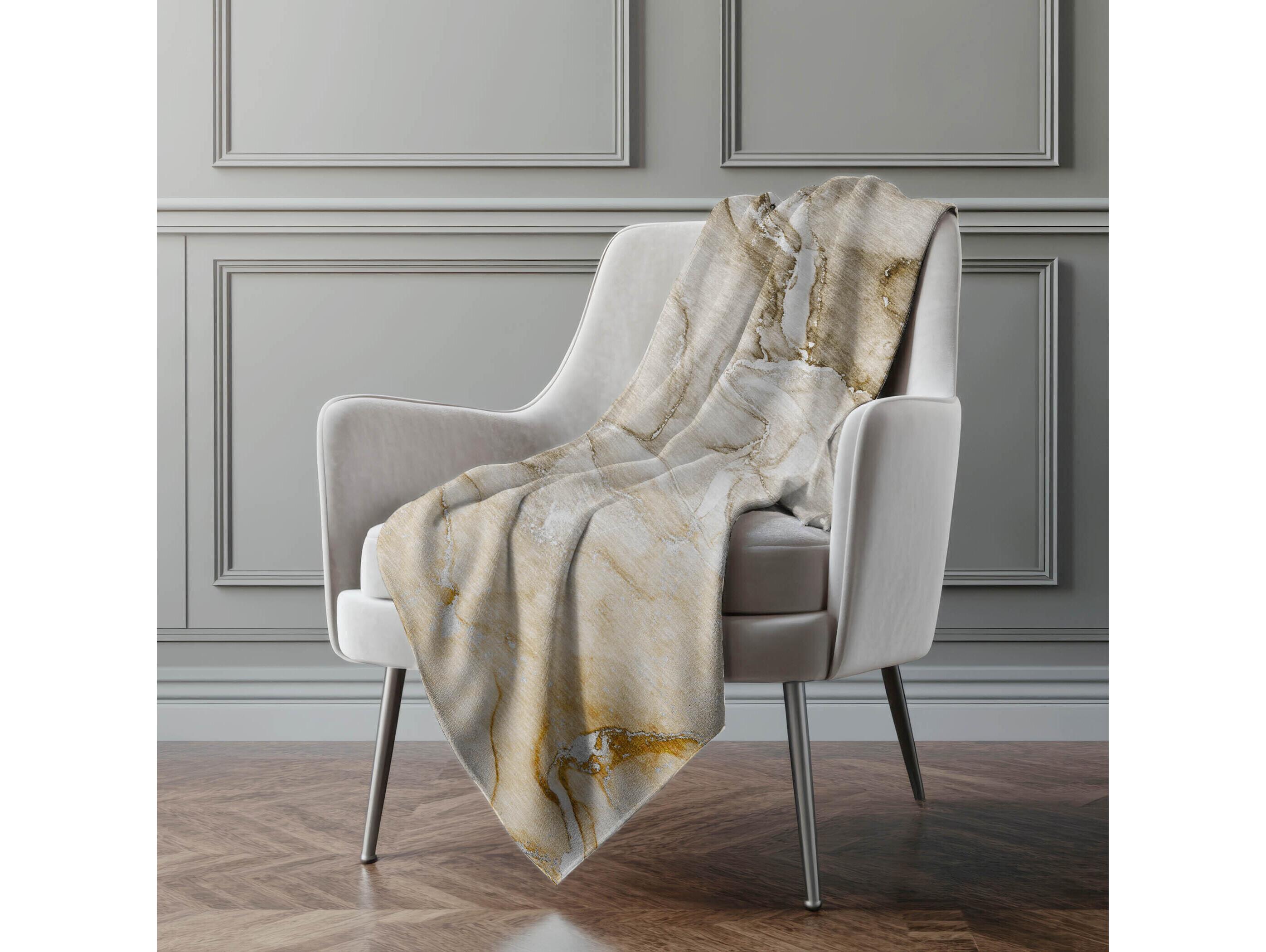 Dalyn Sherpa Brown Polyester Throw