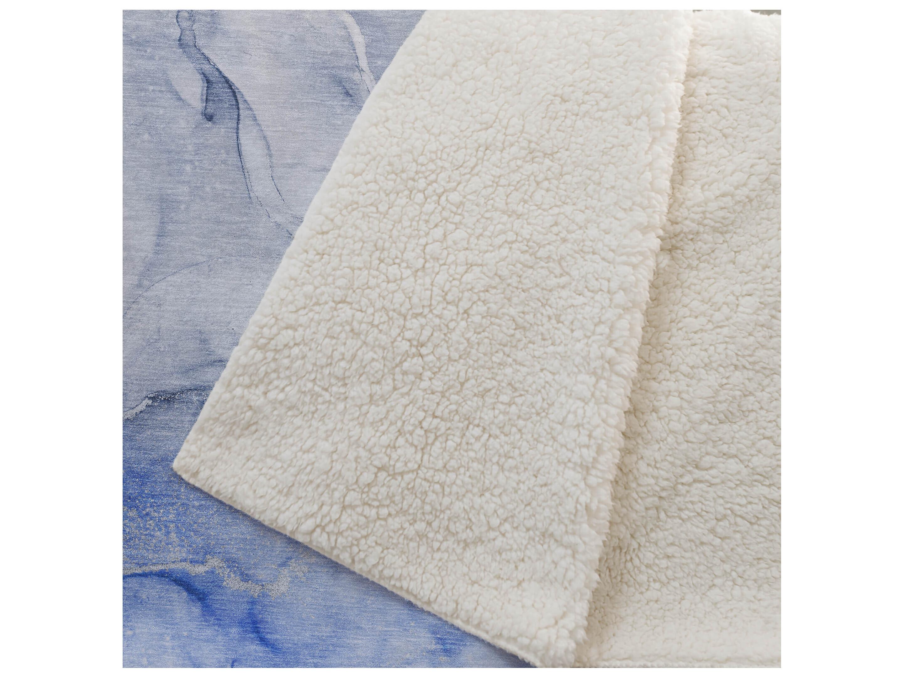 Dalyn Sherpa Blue Polyester Throw