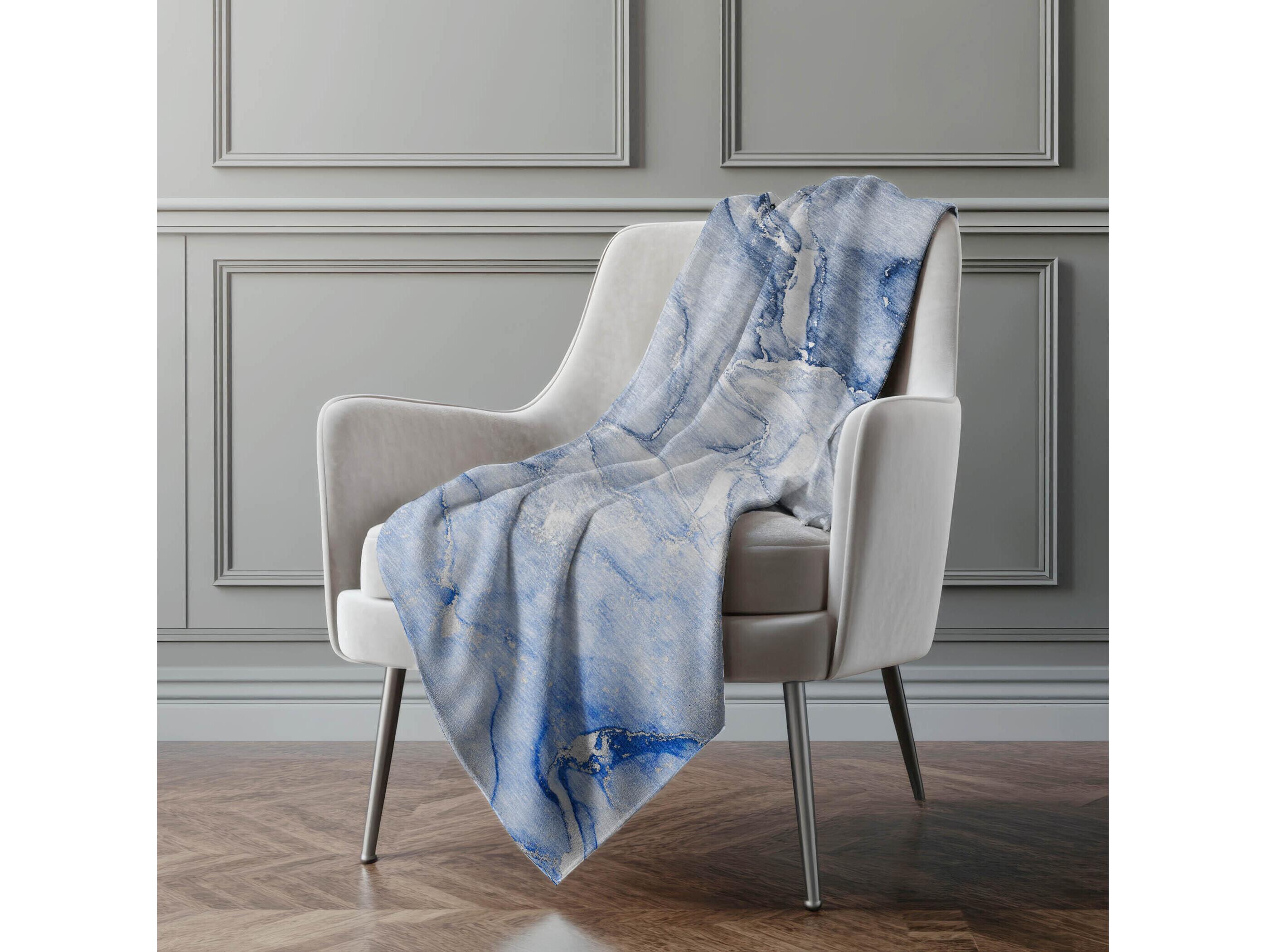 Dalyn Sherpa Blue Polyester Throw