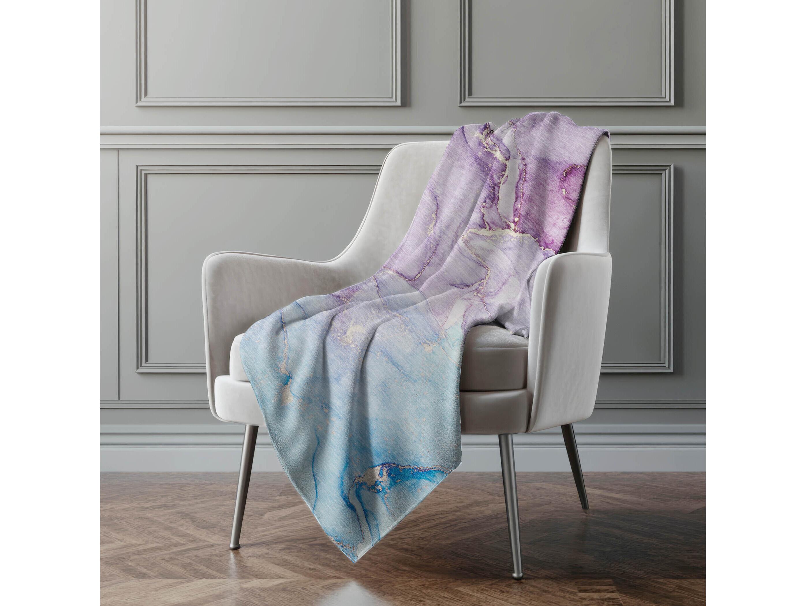 Dalyn Sherpa Purple Polyester Throw