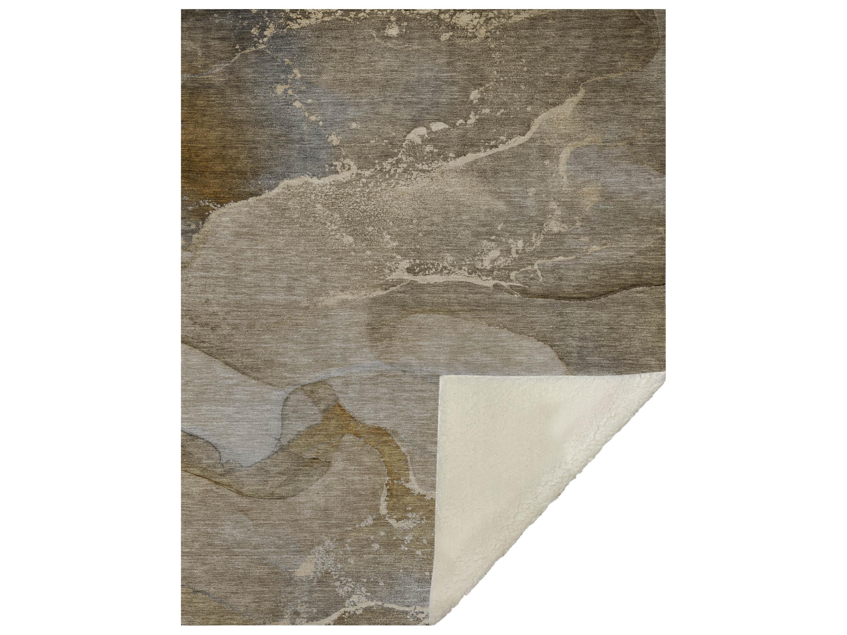 Dalyn Sherpa Brown Polyester Throw