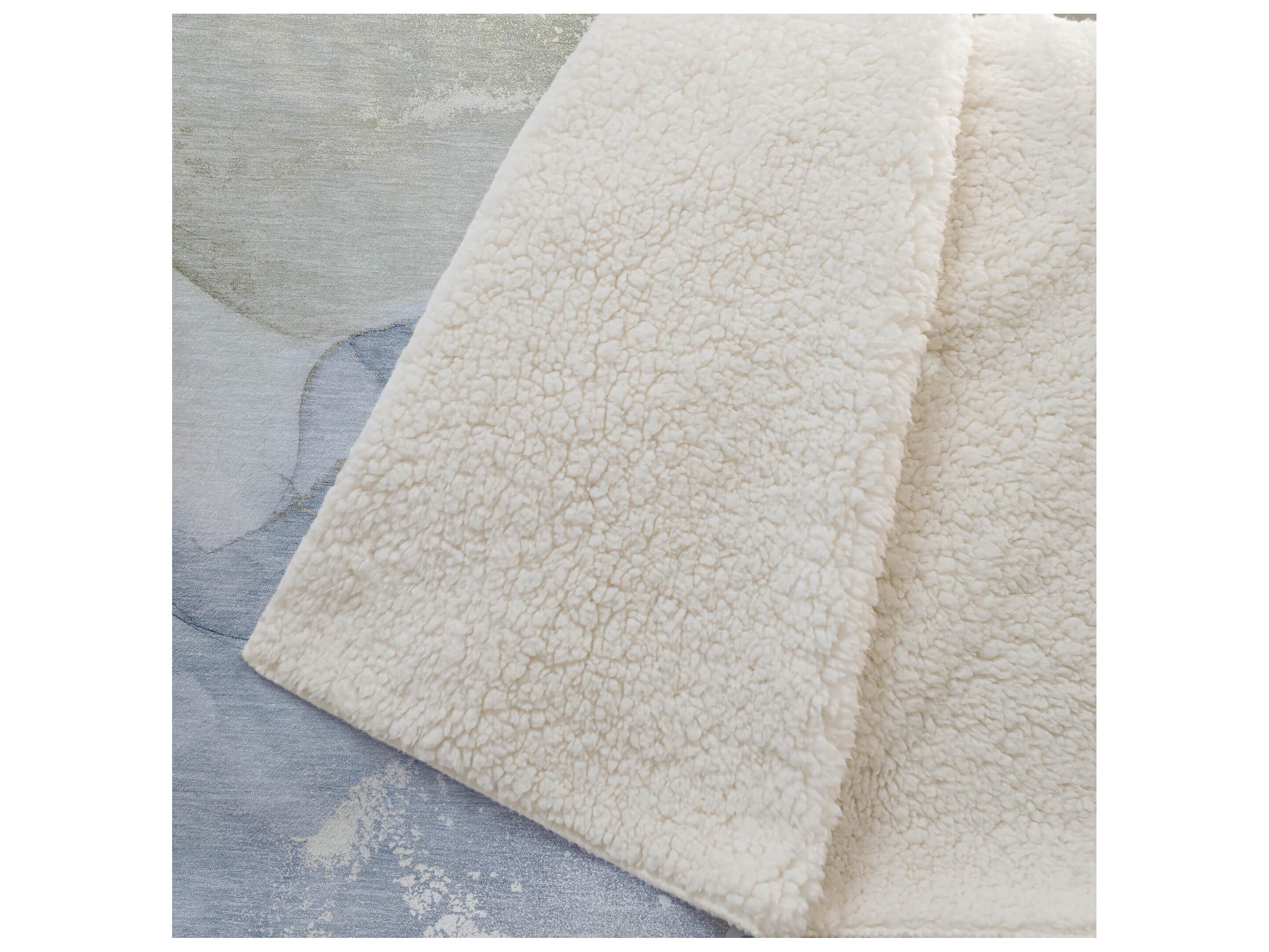 Dalyn Sherpa Blue Polyester Throw