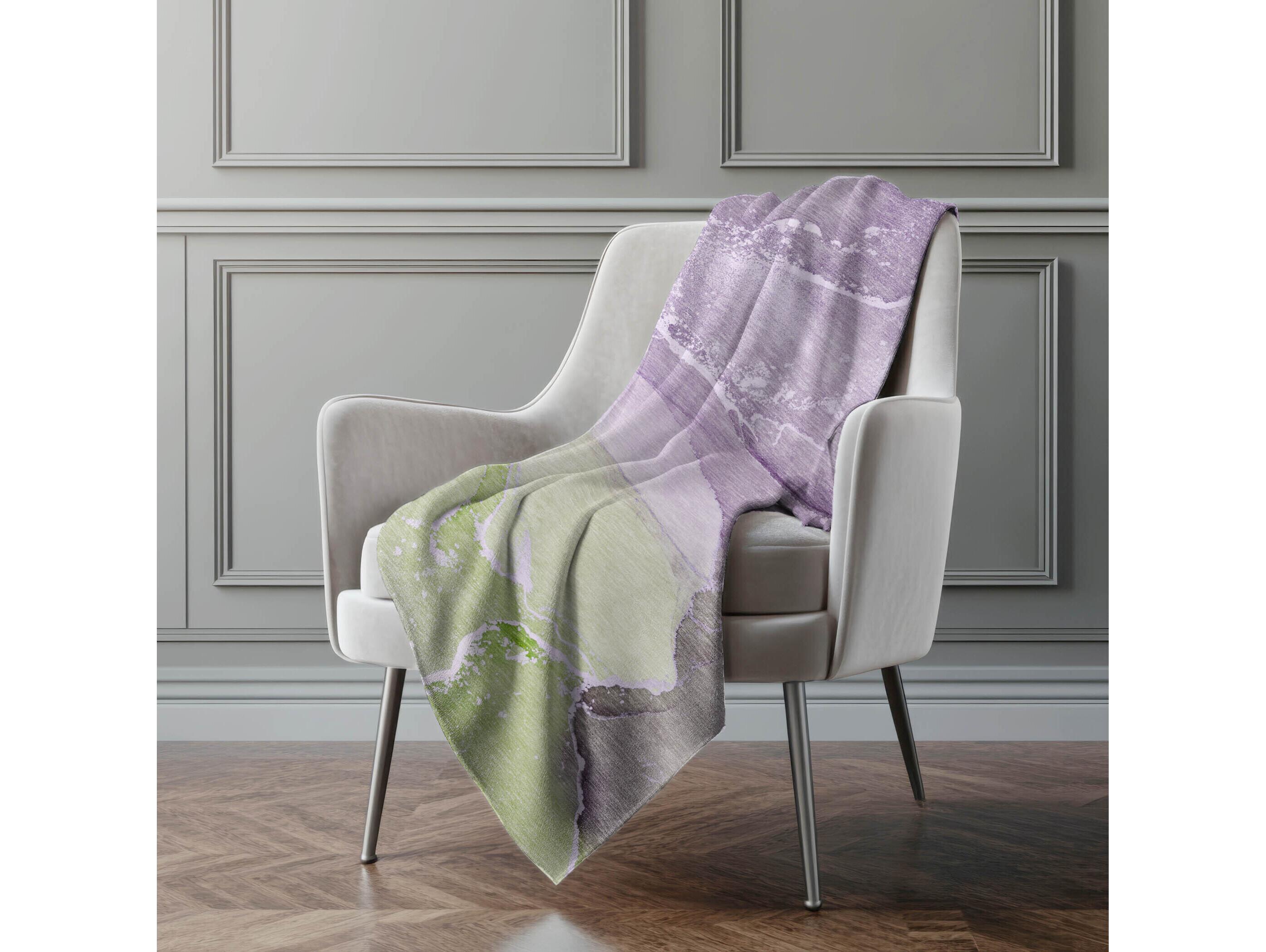 Dalyn Sherpa Purple Polyester Throw