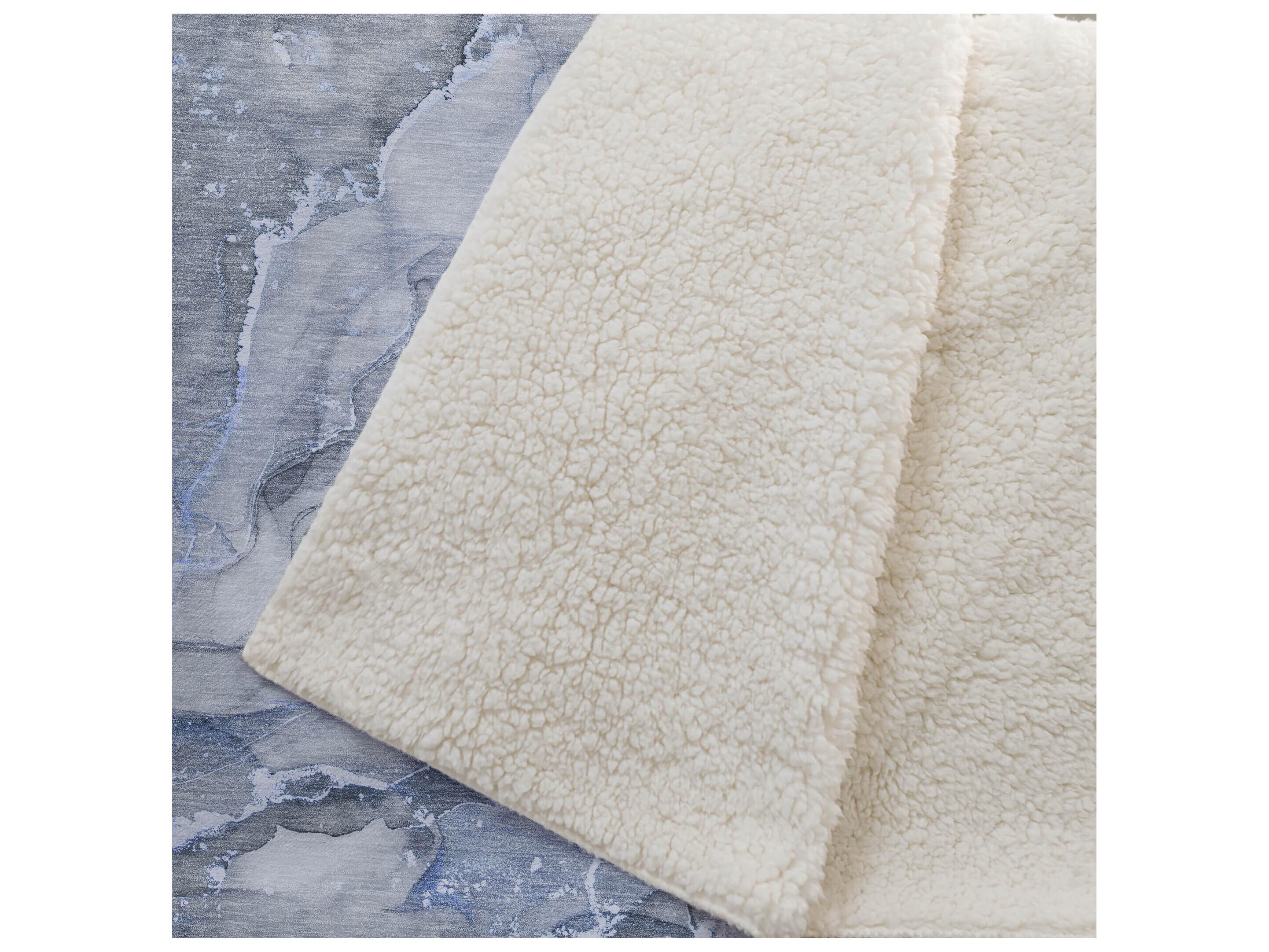 Dalyn Sherpa Blue Polyester Throw