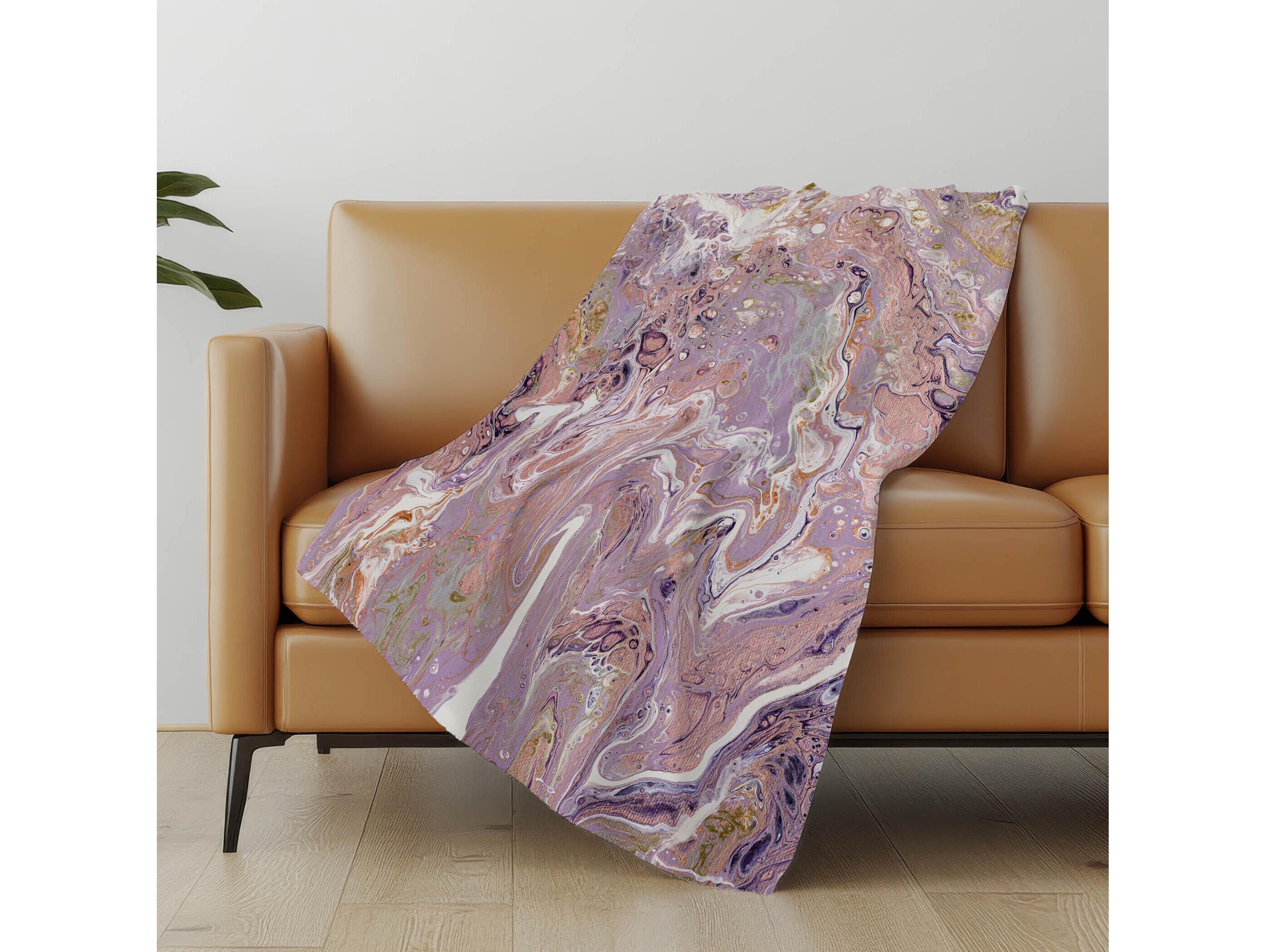 Dalyn Sherpa Pink Polyester Throw