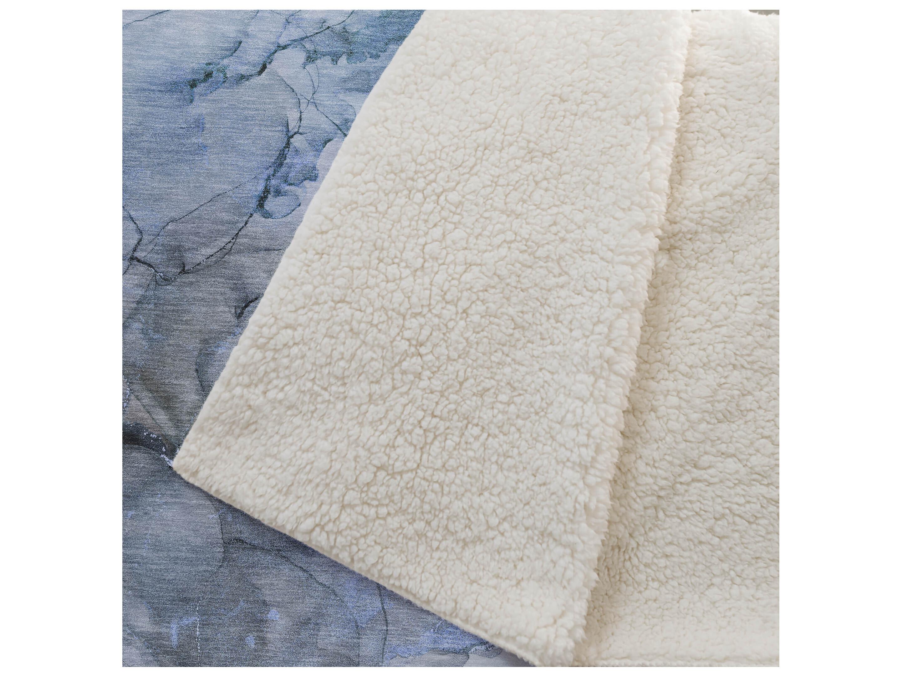 Dalyn Sherpa Blue Polyester Throw