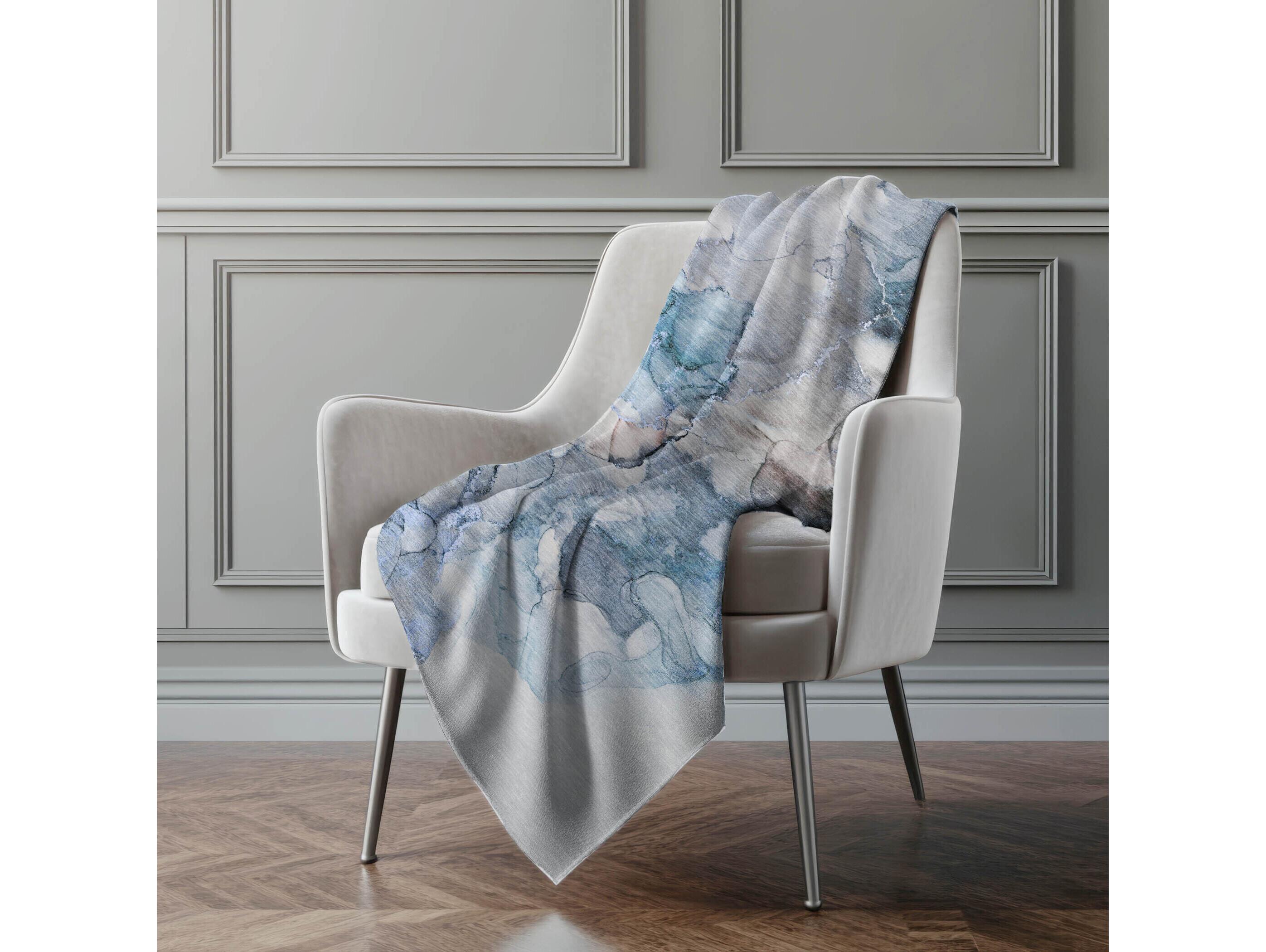 Dalyn Sherpa Blue Polyester Throw