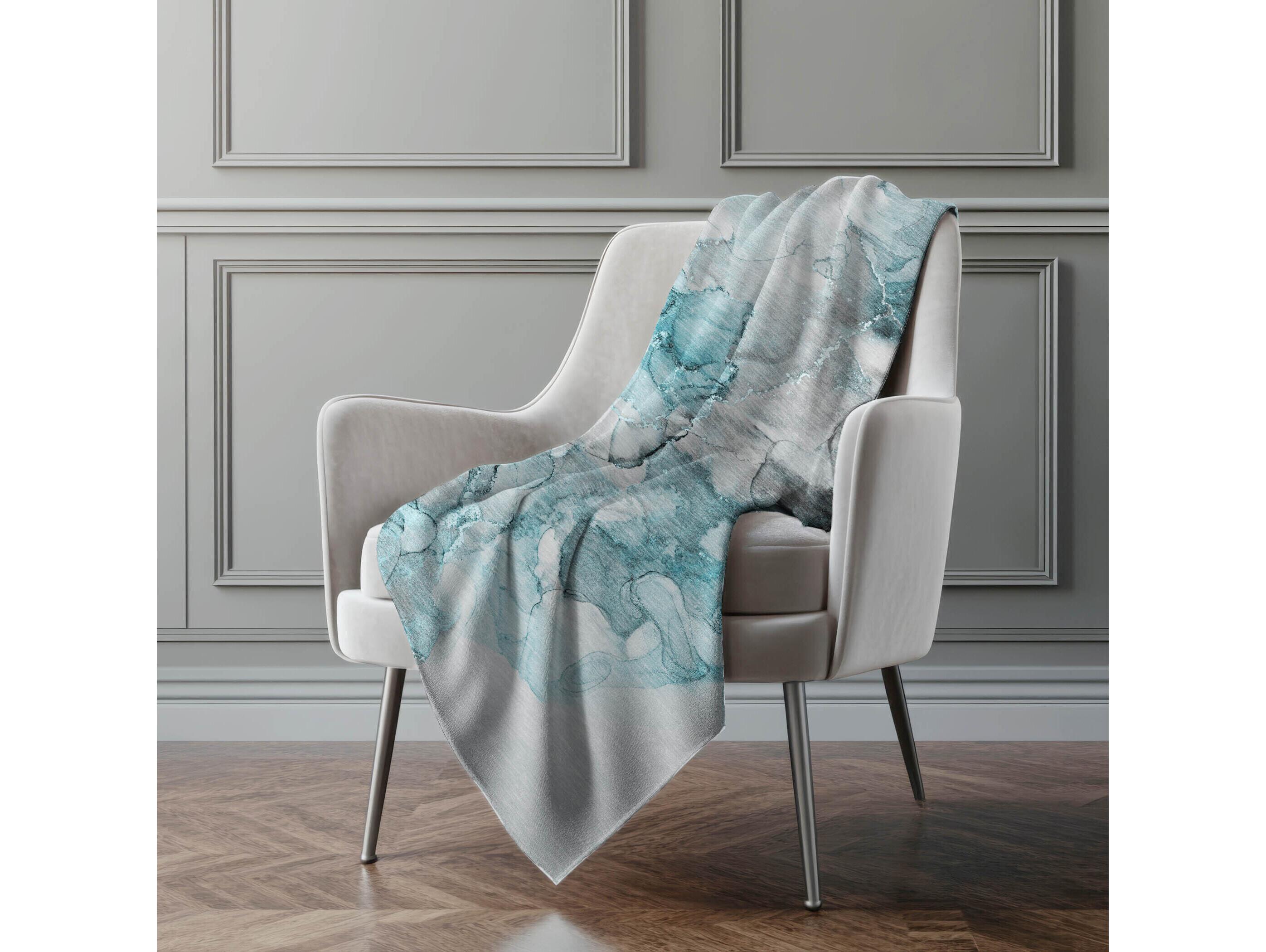 Dalyn Sherpa Teal Polyester Throw