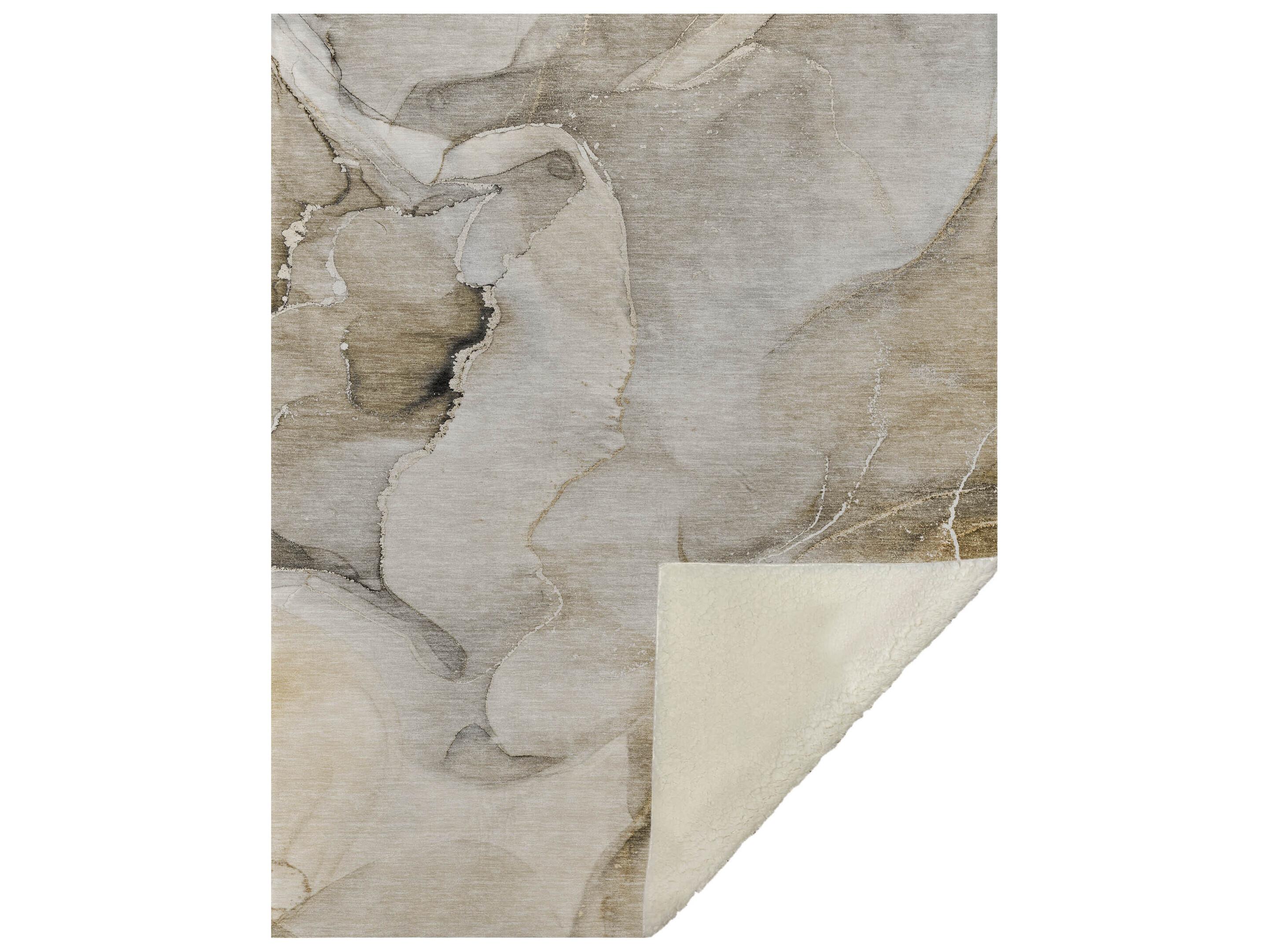 Dalyn Sherpa Brown Polyester Throw