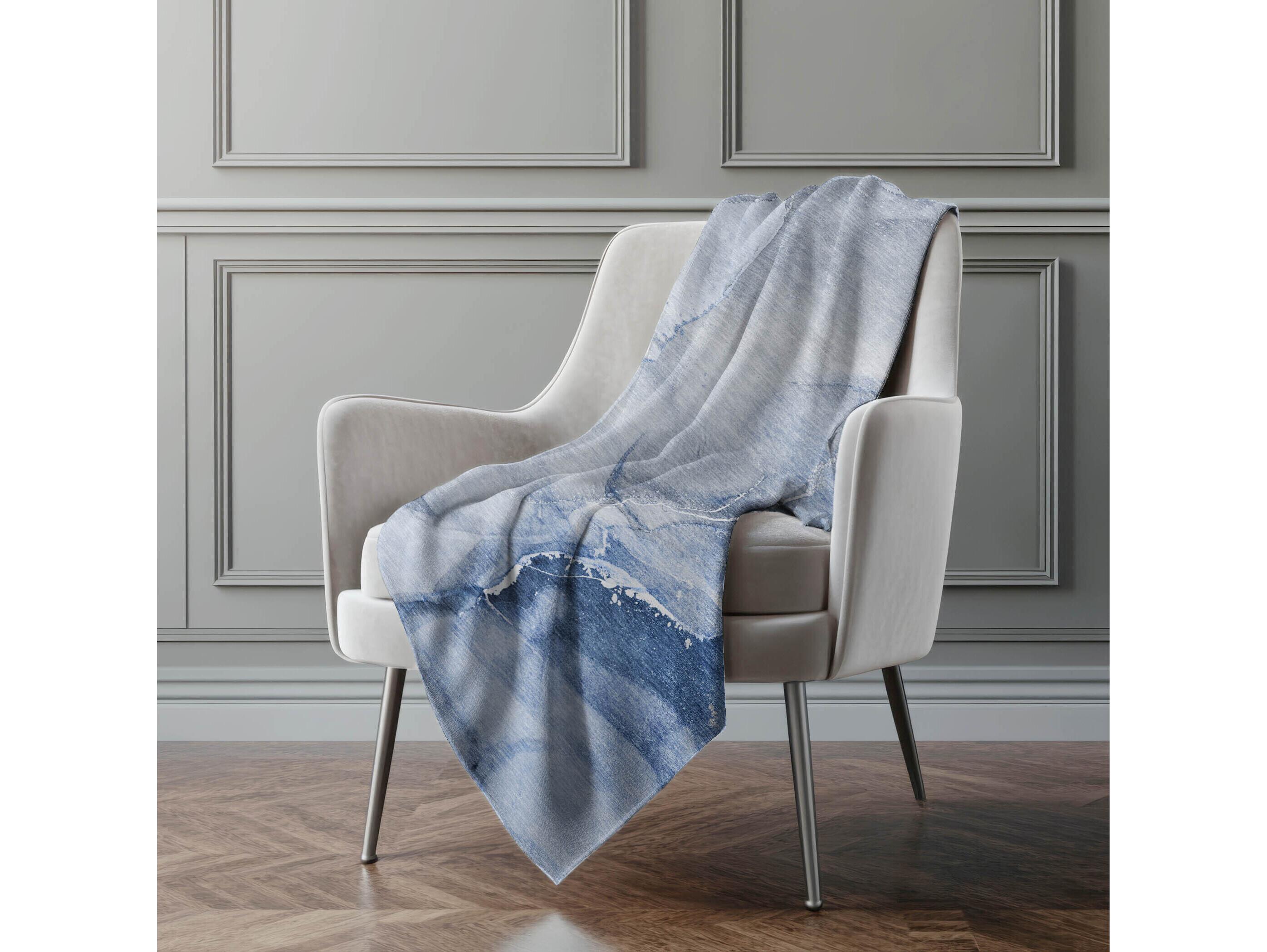 Dalyn Sherpa Blue Polyester Throw