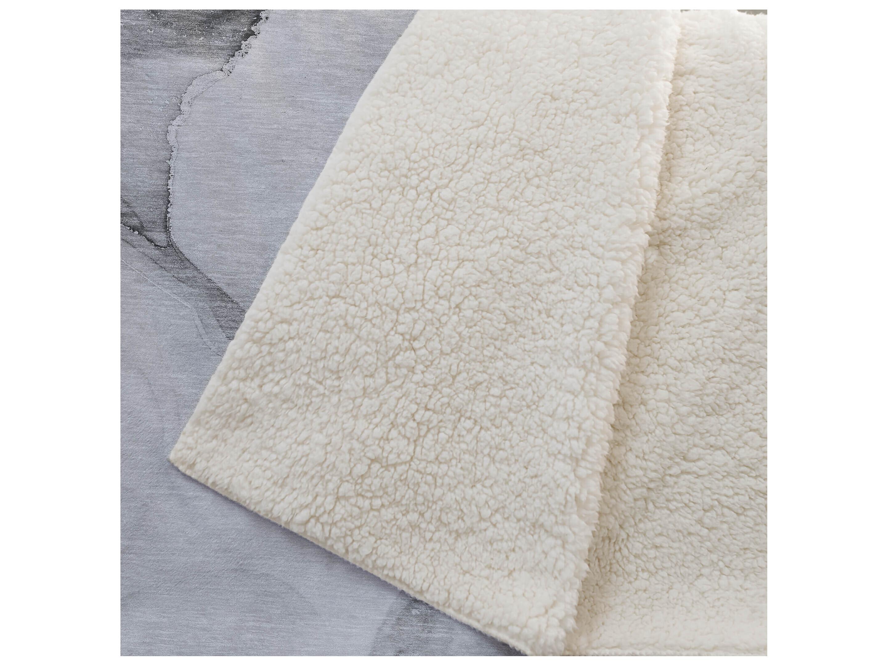 Dalyn Sherpa Gray Polyester Throw