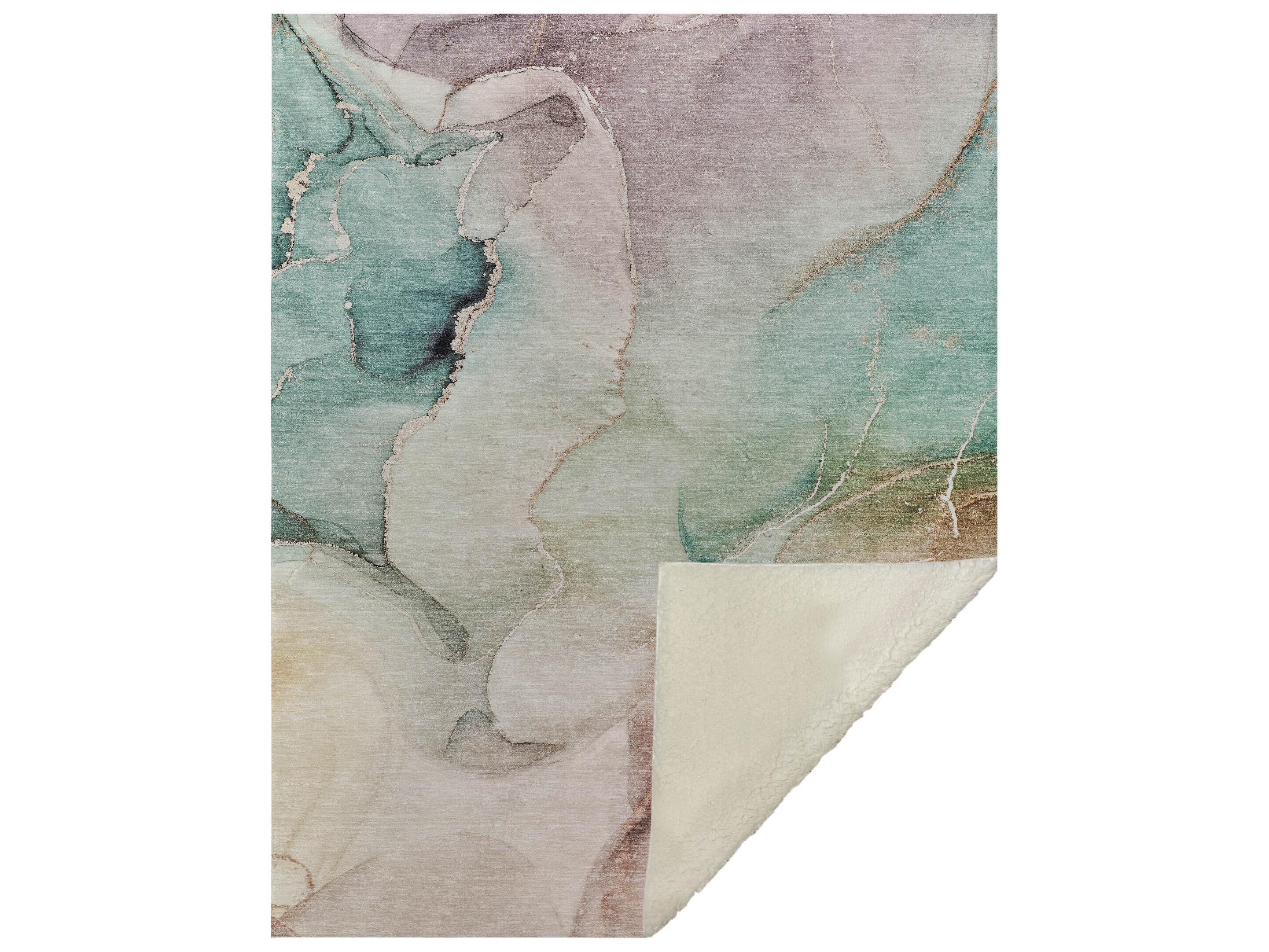 Dalyn Sherpa Teal Polyester Throw