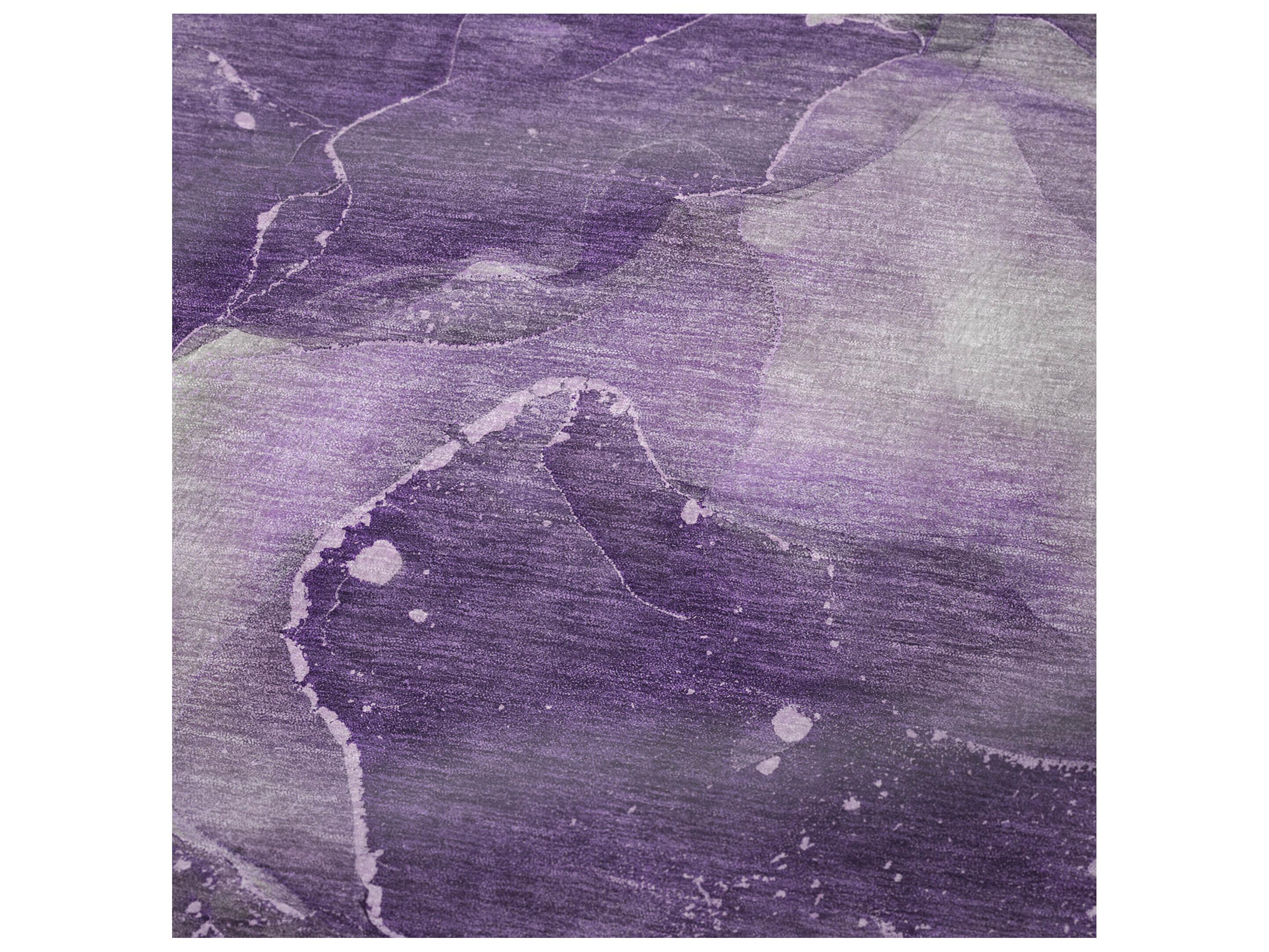 Dalyn Sherpa Purple Polyester Throw