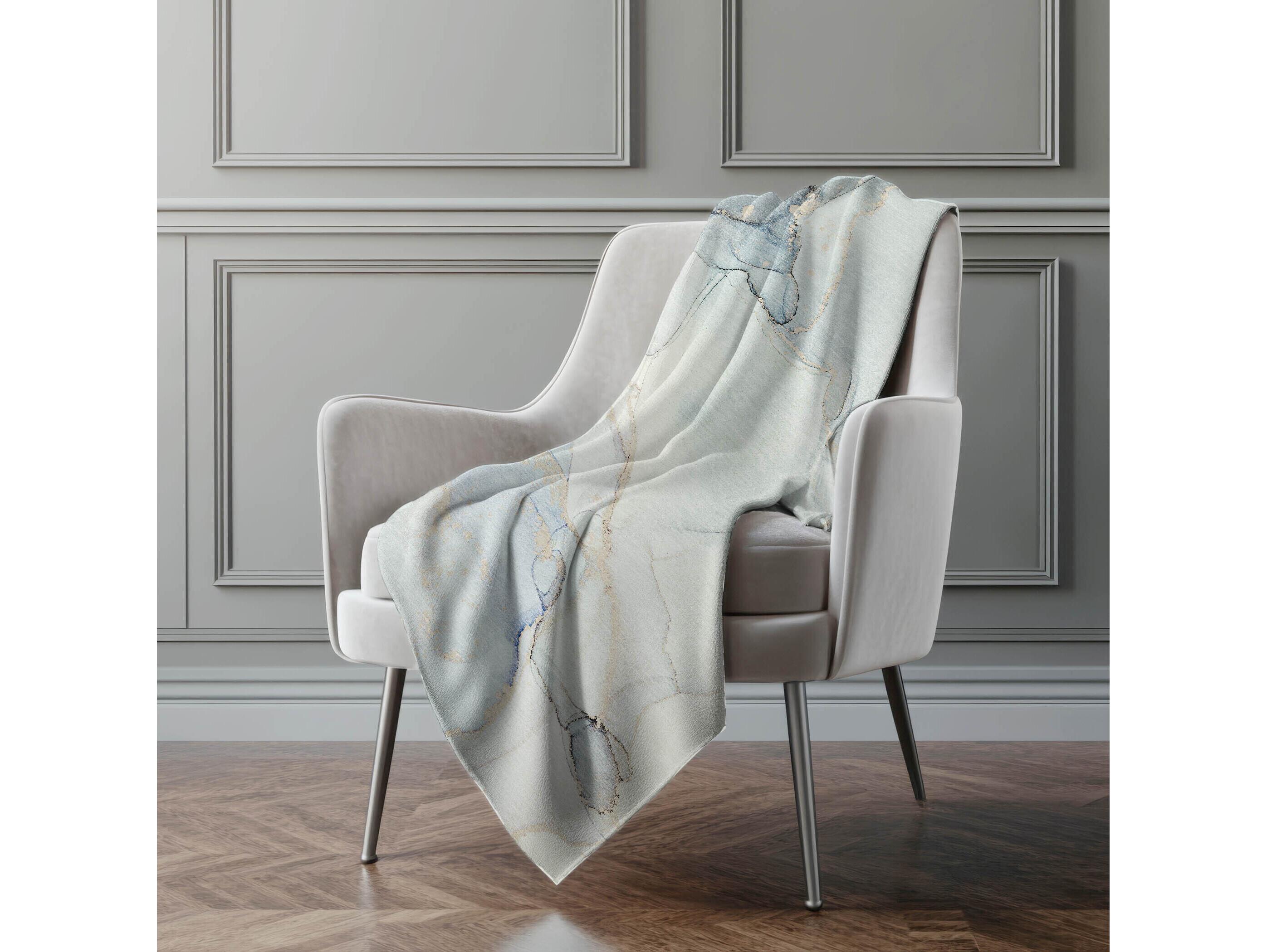 Dalyn Sherpa Blue Polyester Throw